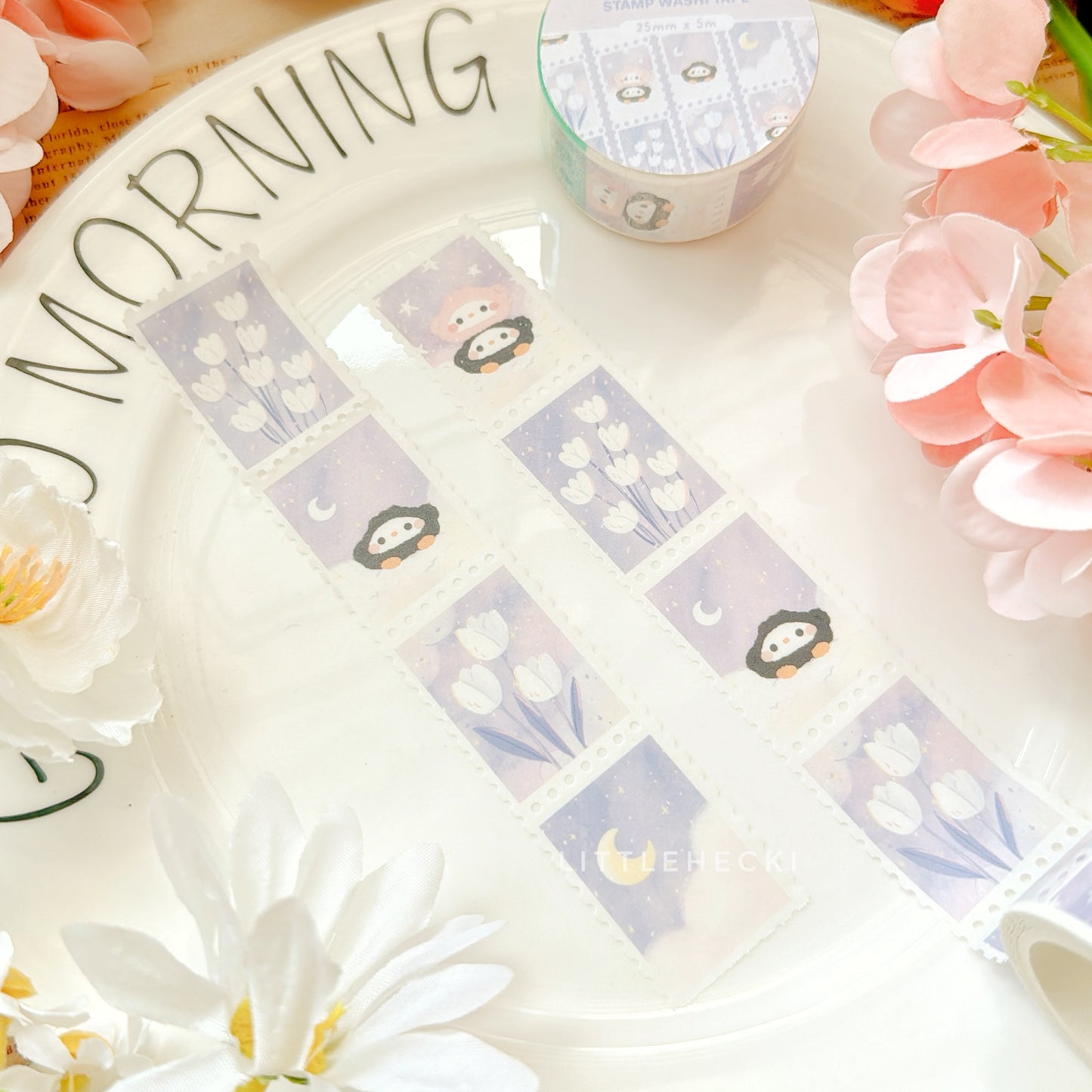 Midnight Florals Stamp Washi Tape