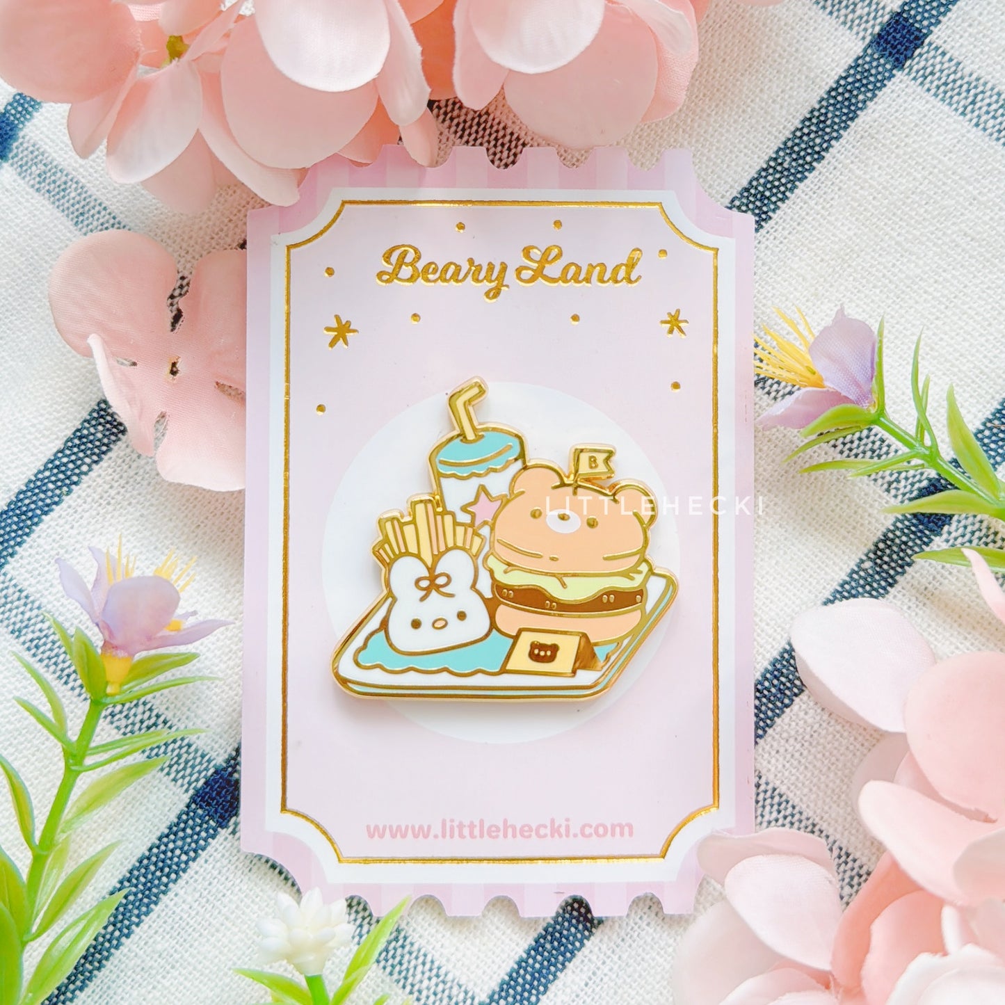 Beary Burger Set Enamel Pin