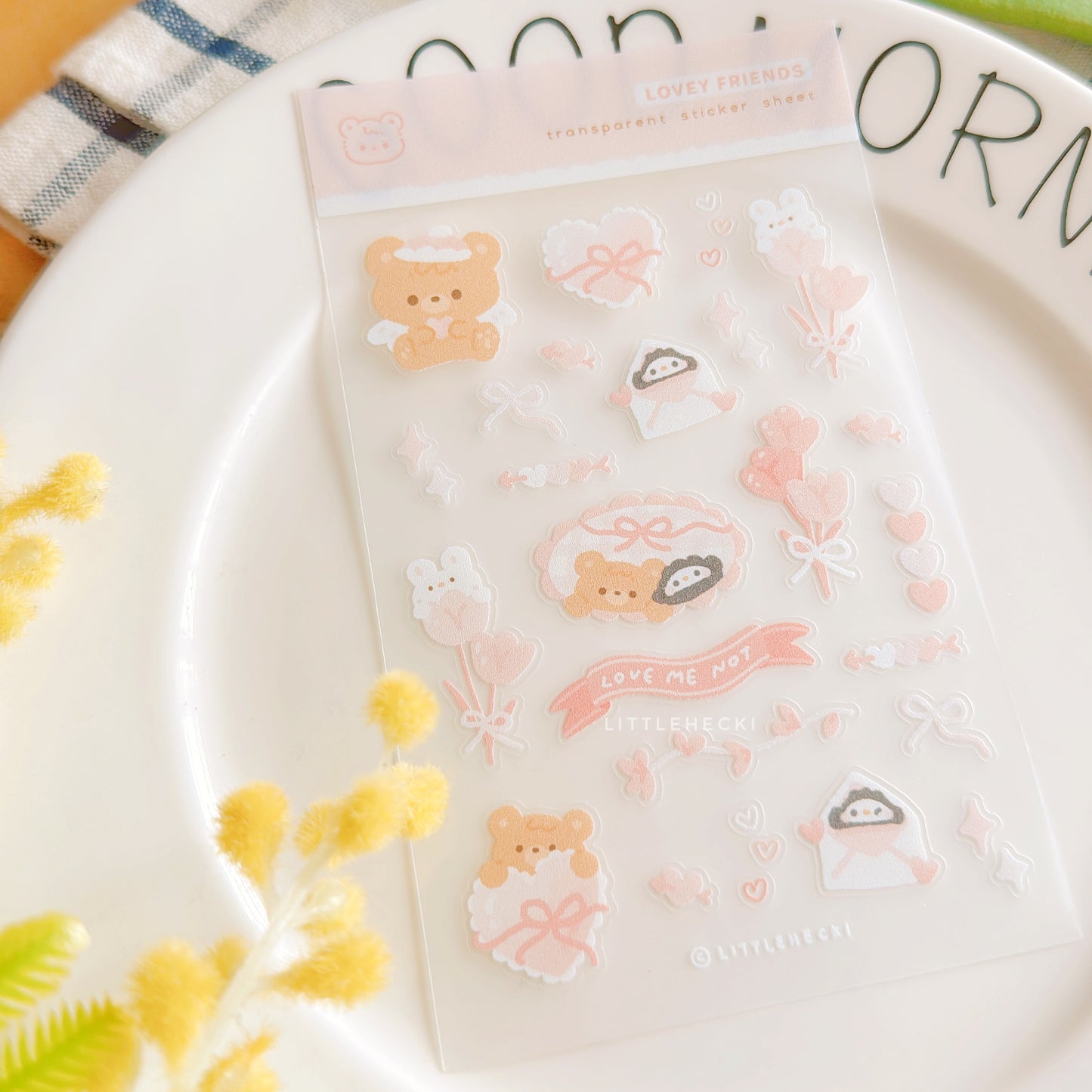 Lovey Friends Transparent Sticker Sheet