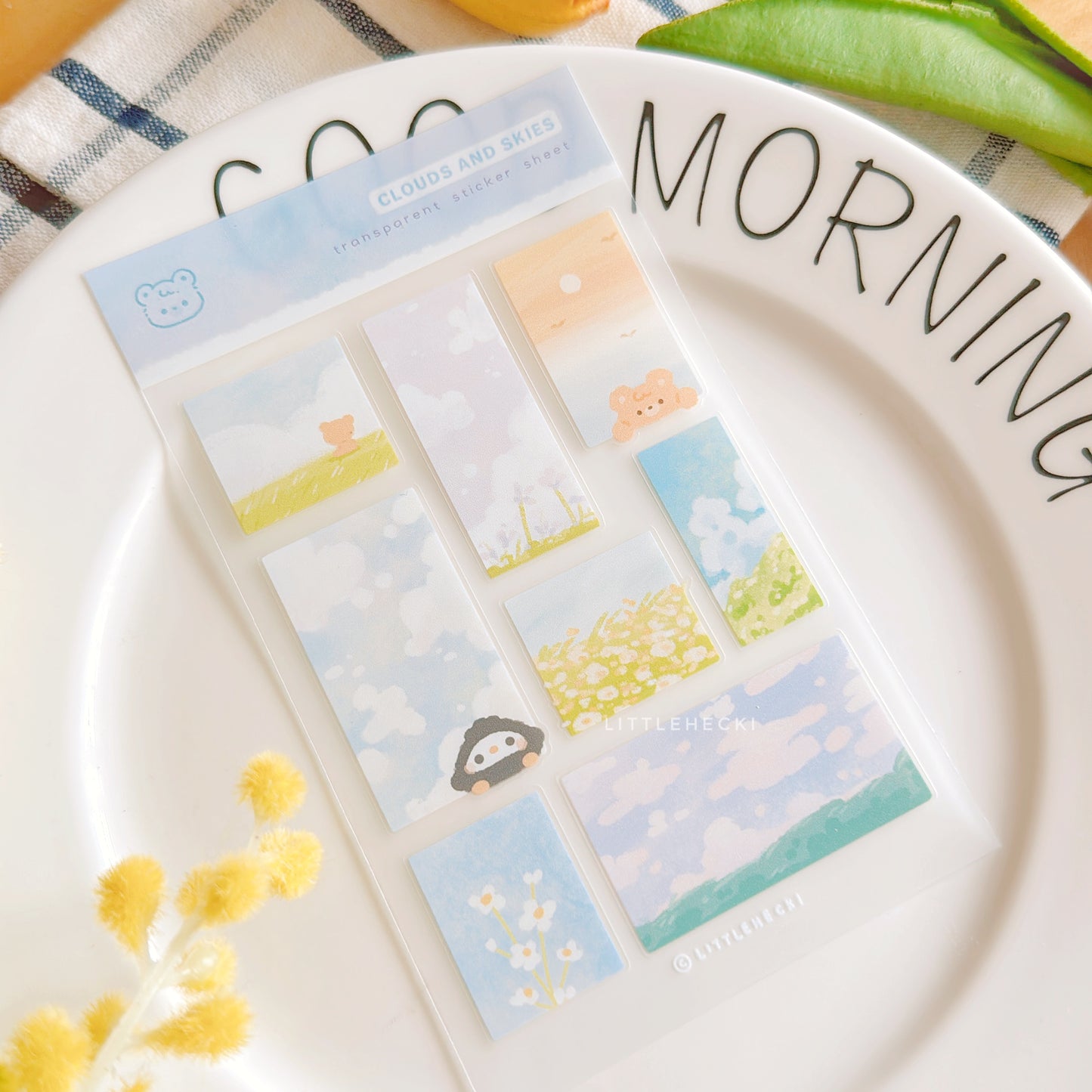 Clouds and Skies Transparent Sticker Sheet