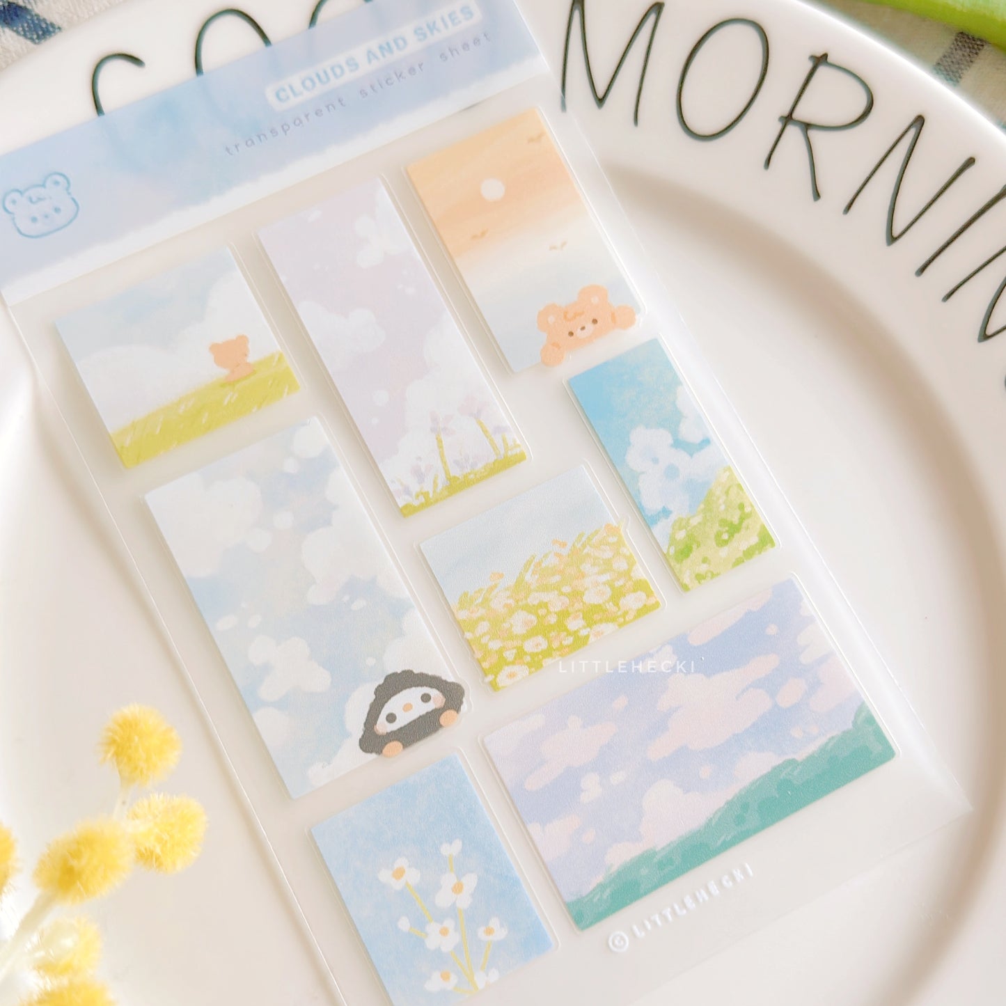 Clouds and Skies Transparent Sticker Sheet