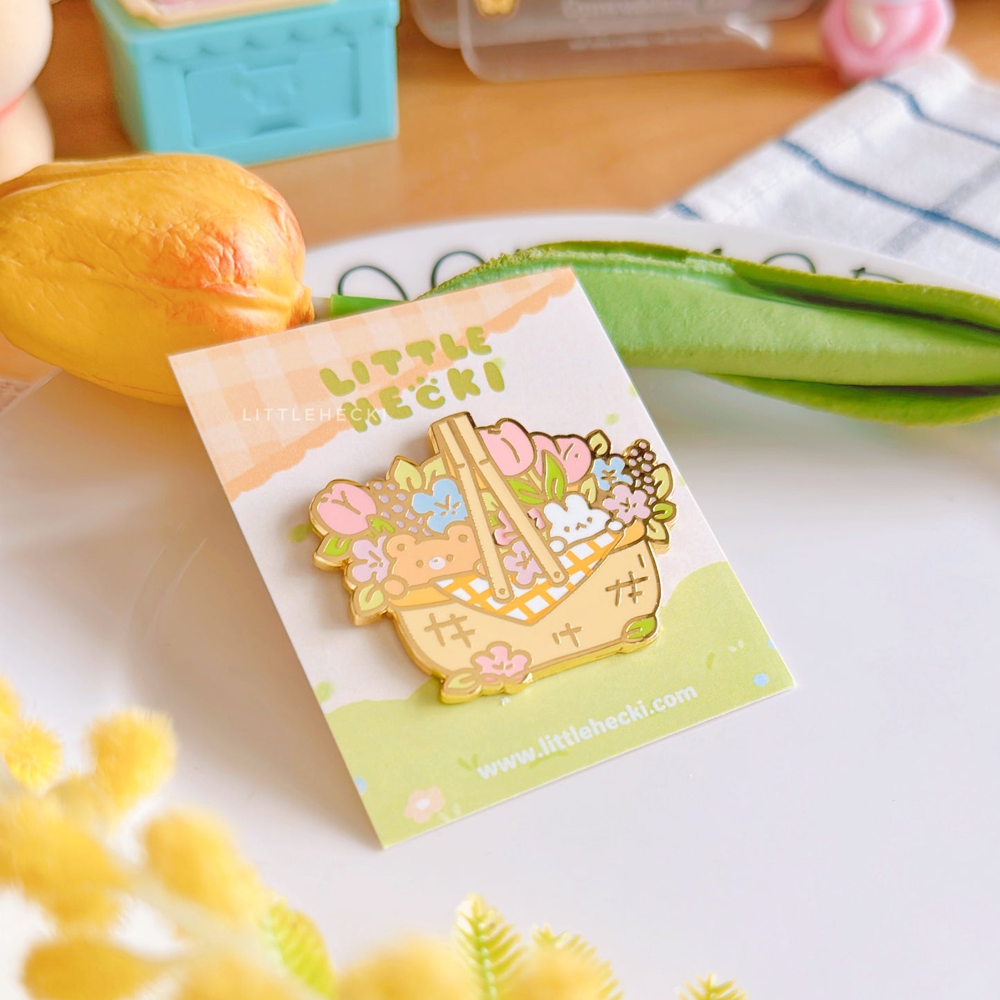 Picnic Basket Enamel Pin