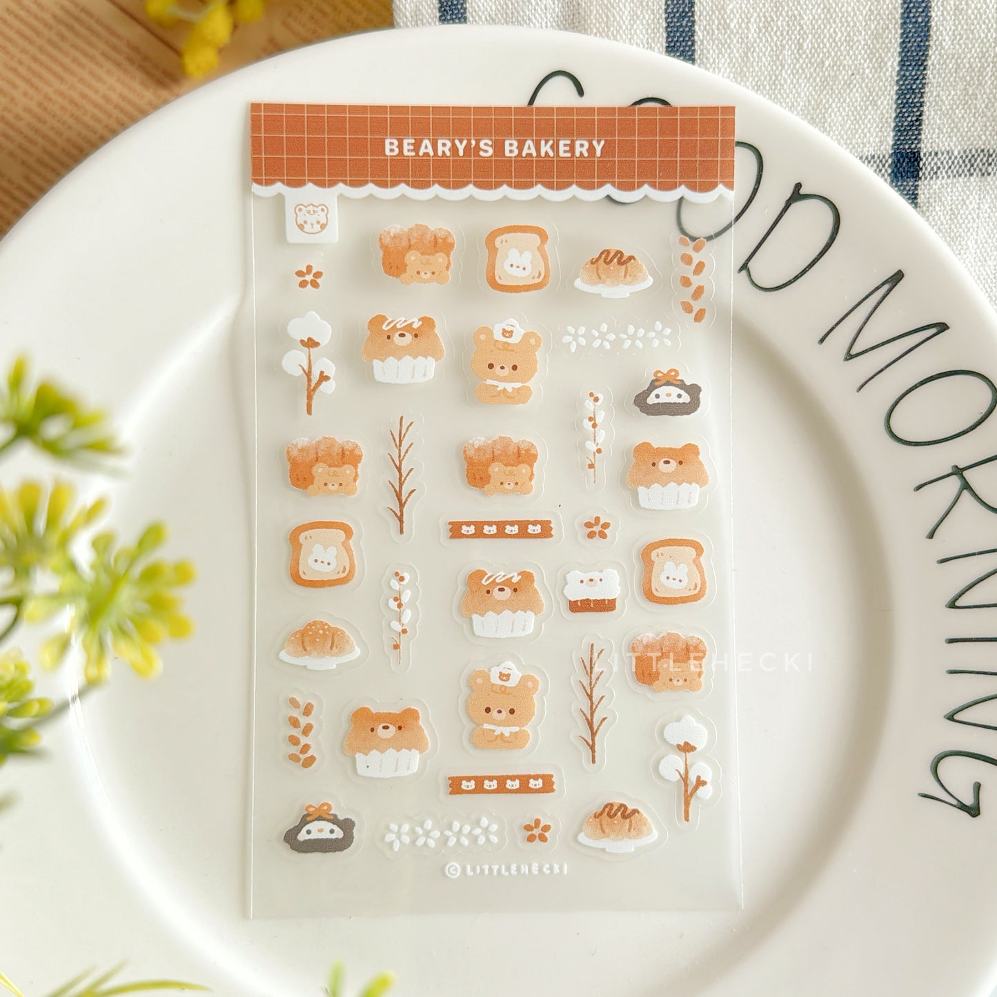 Beary Bakery Transparent Sticker Sheet