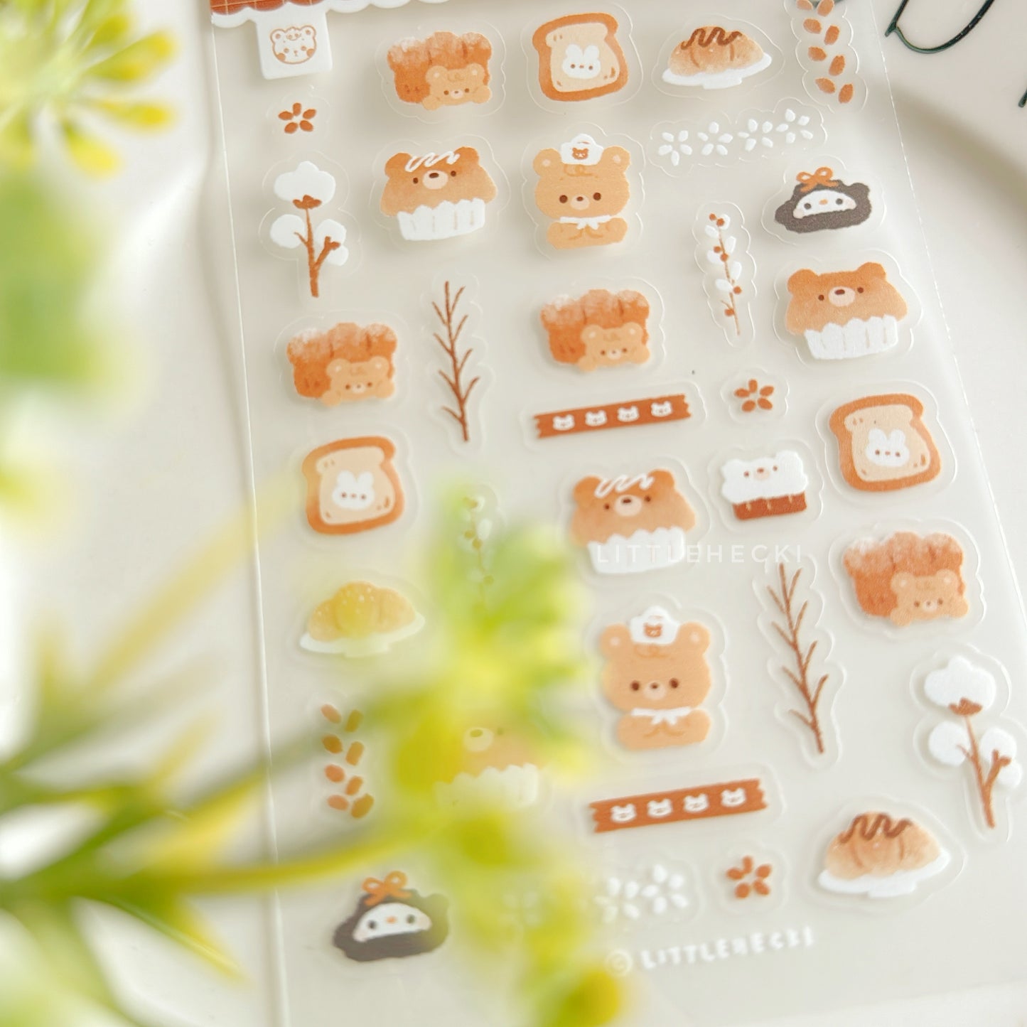 Beary Bakery Transparent Sticker Sheet