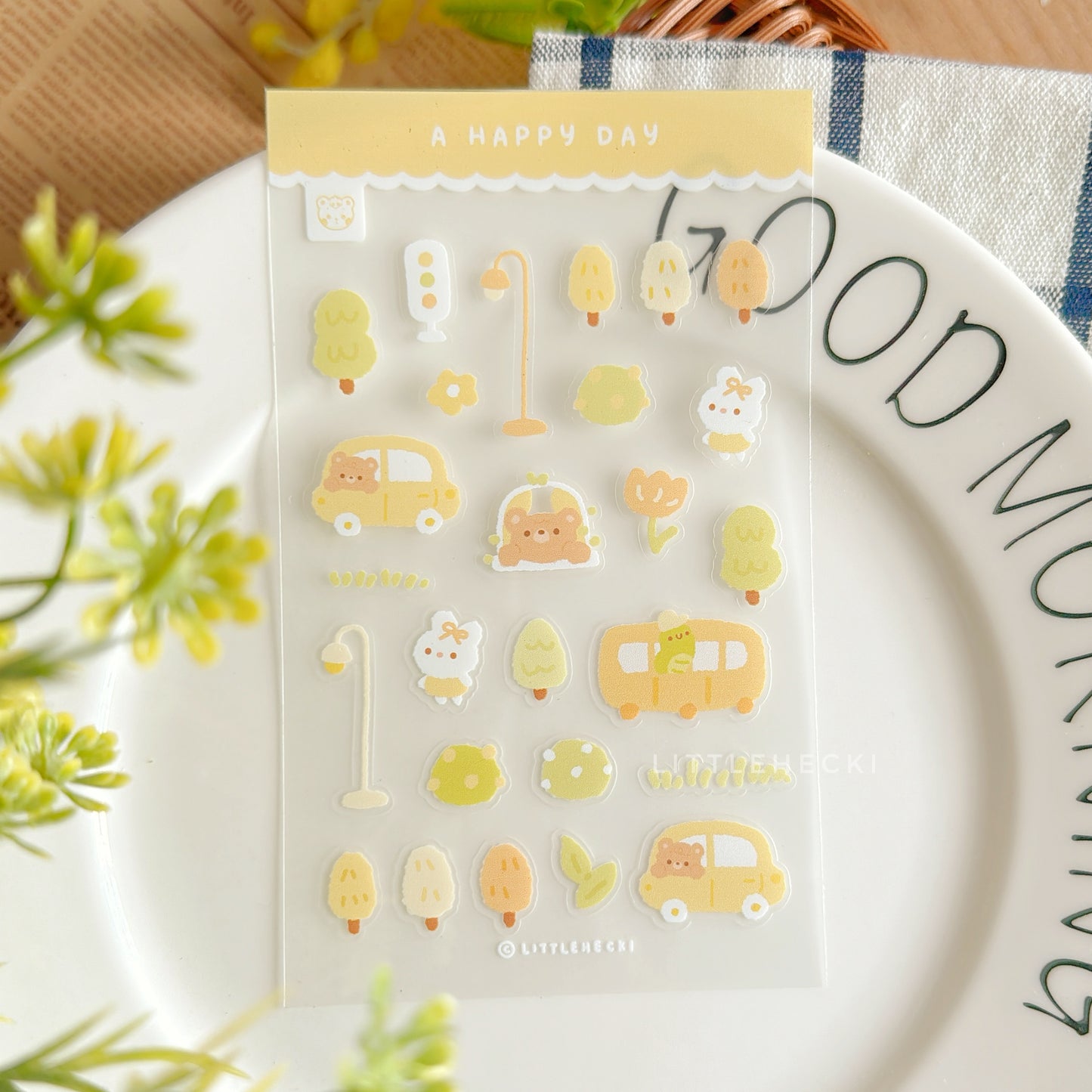 A Happy Day Transparent Sticker Sheet