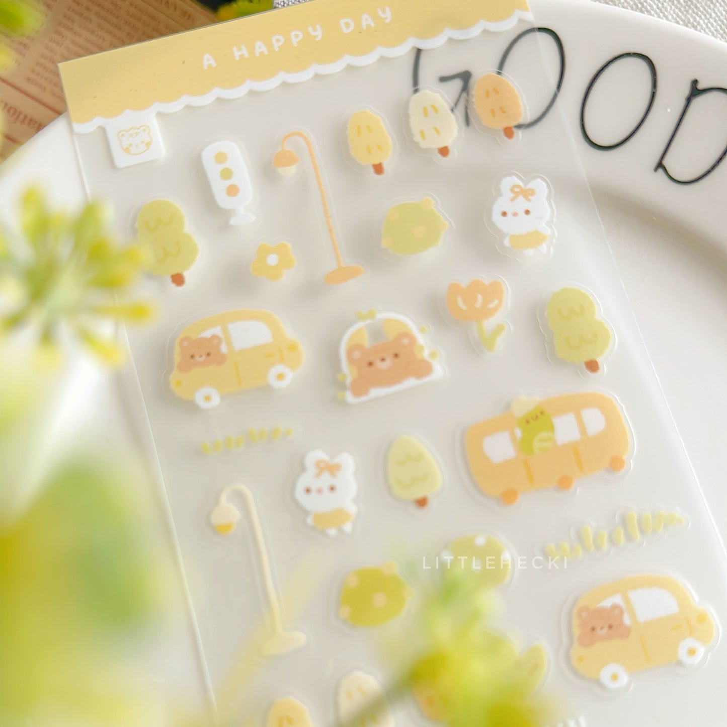 A Happy Day Transparent Sticker Sheet
