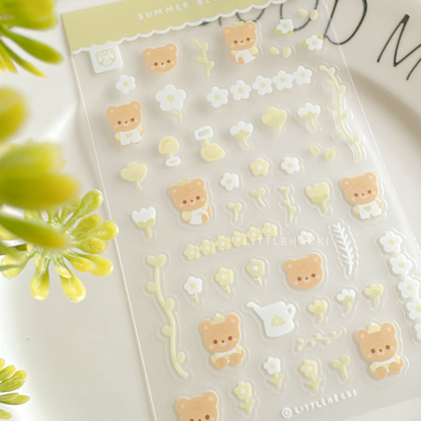 Summer Blooms Transparent Sticker Sheet