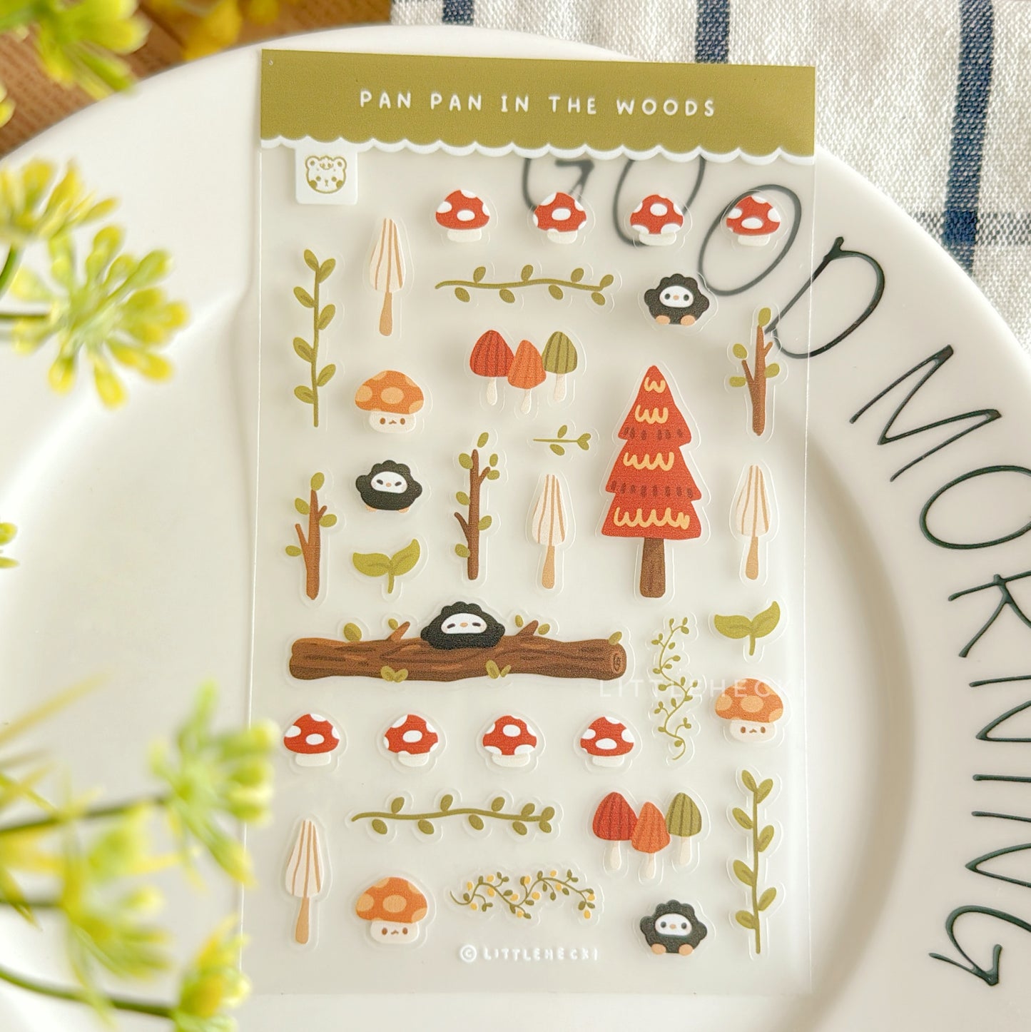 Pan Pan In The Woods Transparent Sticker Sheet