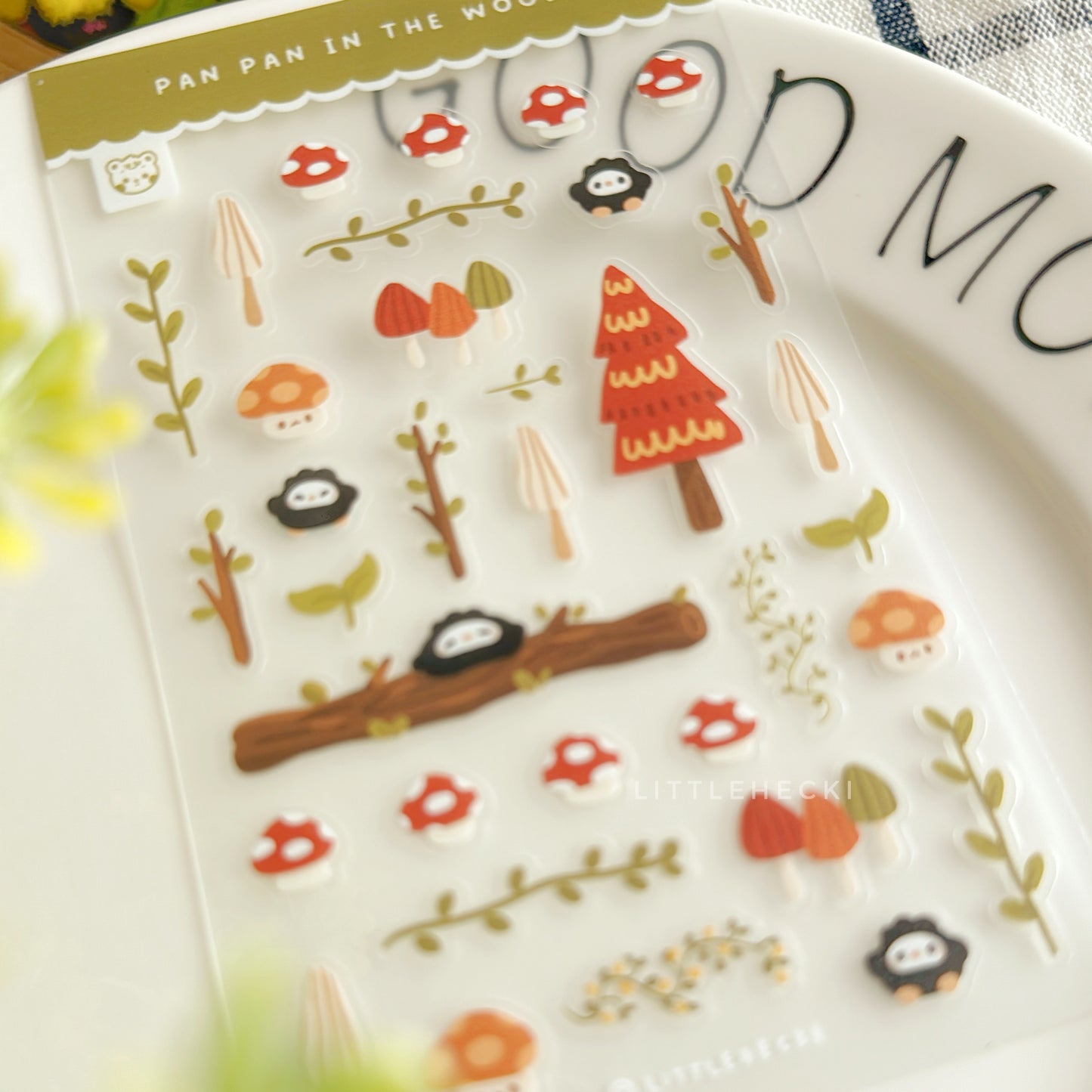 Pan Pan In The Woods Transparent Sticker Sheet