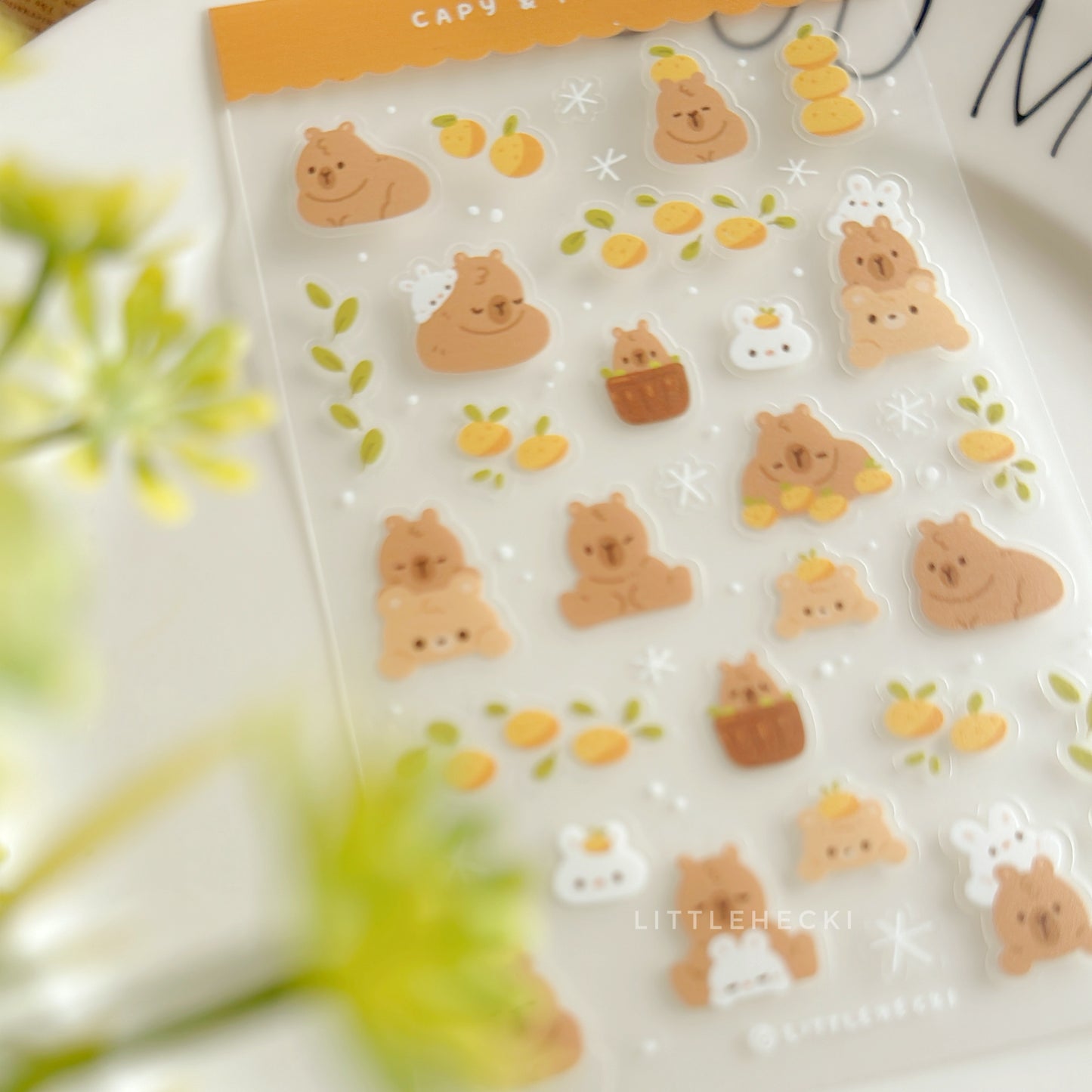 Capy & Friends Transparent Sticker Sheet