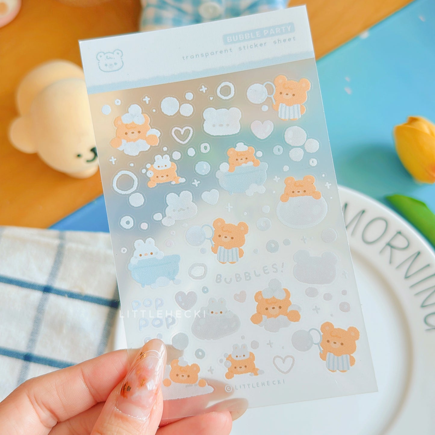 Bubble Party Transparent Sticker Sheet