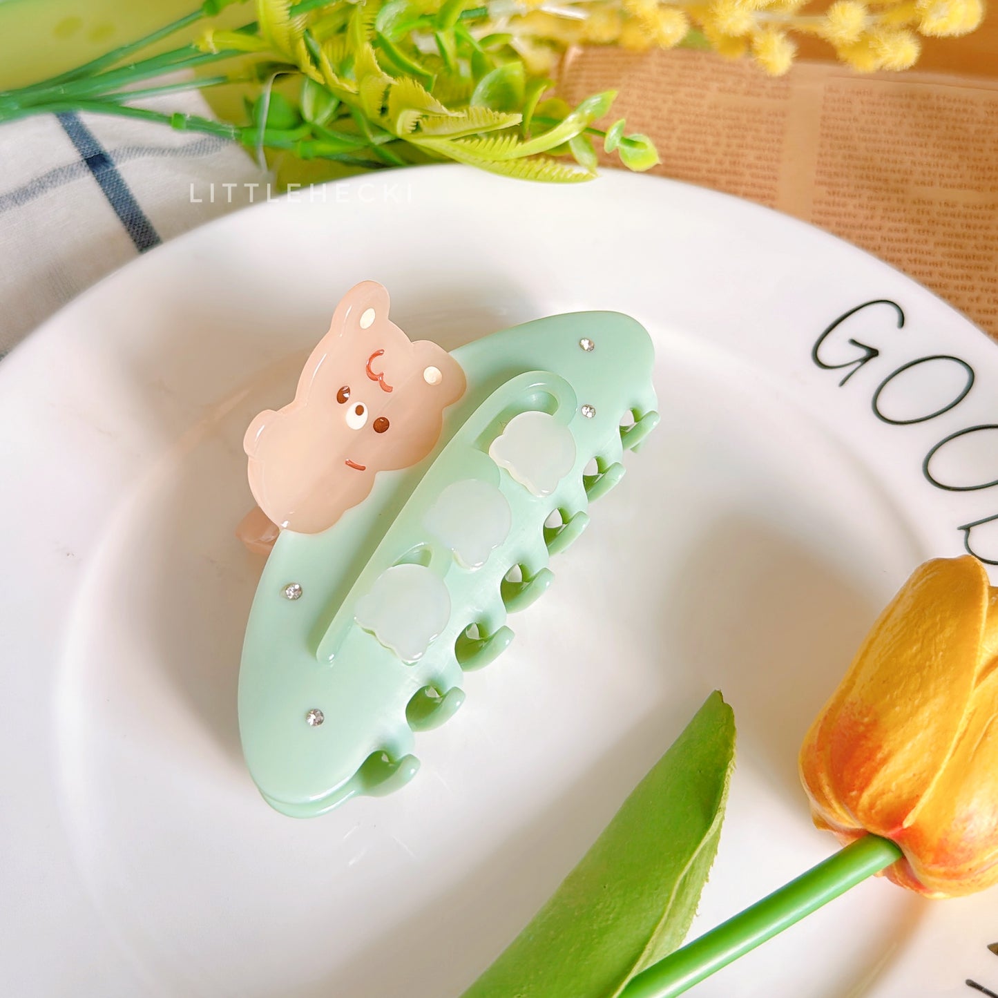 Lily of the Valley Beary Claw Clip