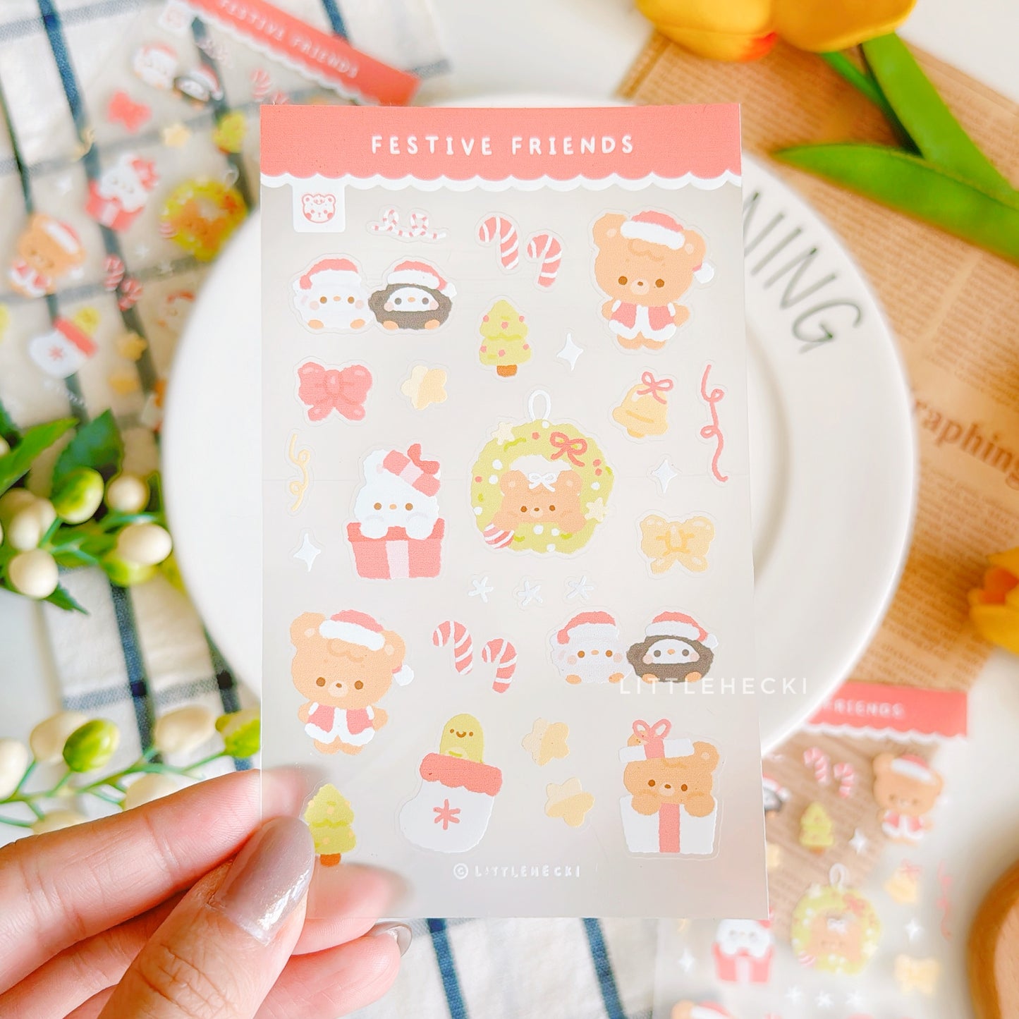 Festive Friends Transparent Sticker Sheet