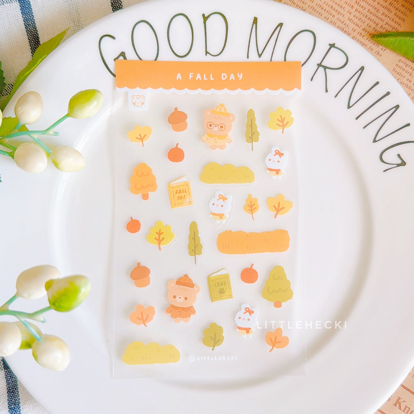 A Fall Day Transparent Sticker Sheet