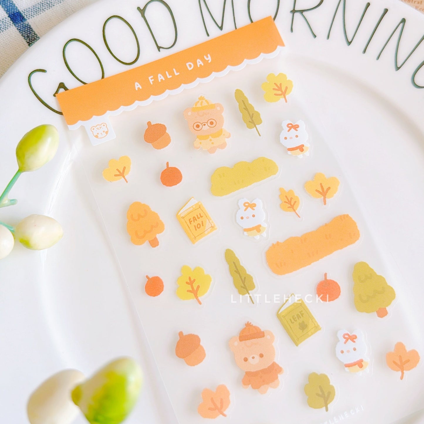 A Fall Day Transparent Sticker Sheet