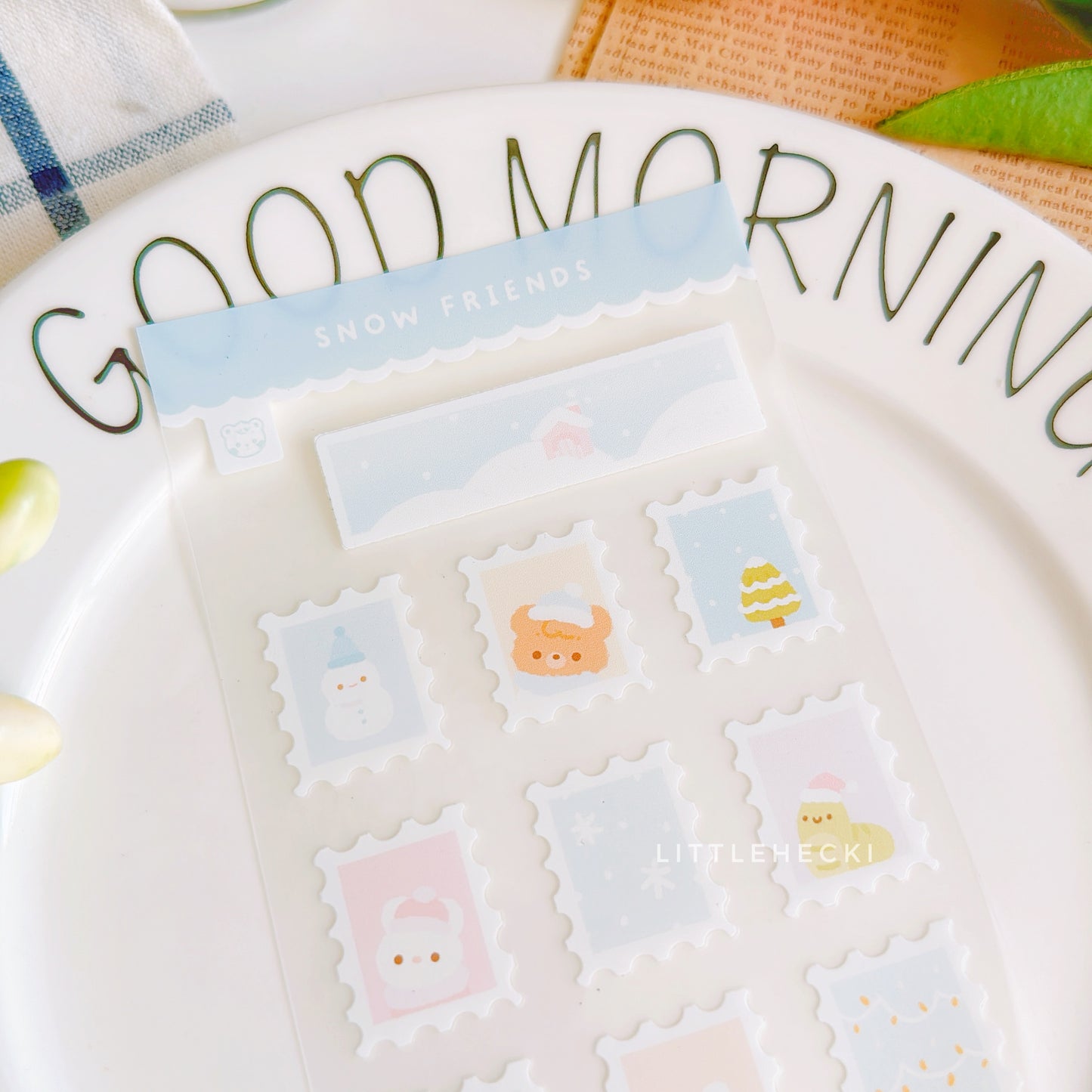 Snow Friends Stamps Transparent Sticker Sheet