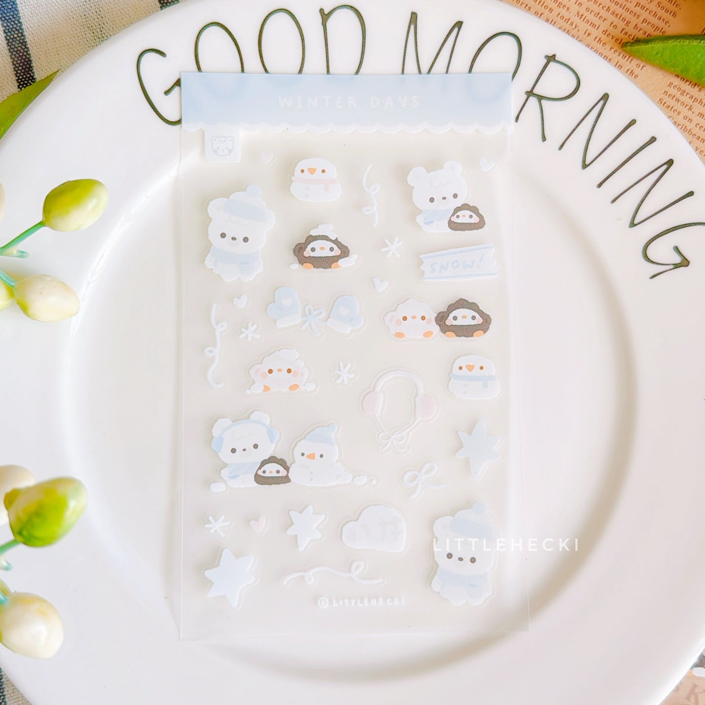 Winter Days Transparent Sticker Sheet