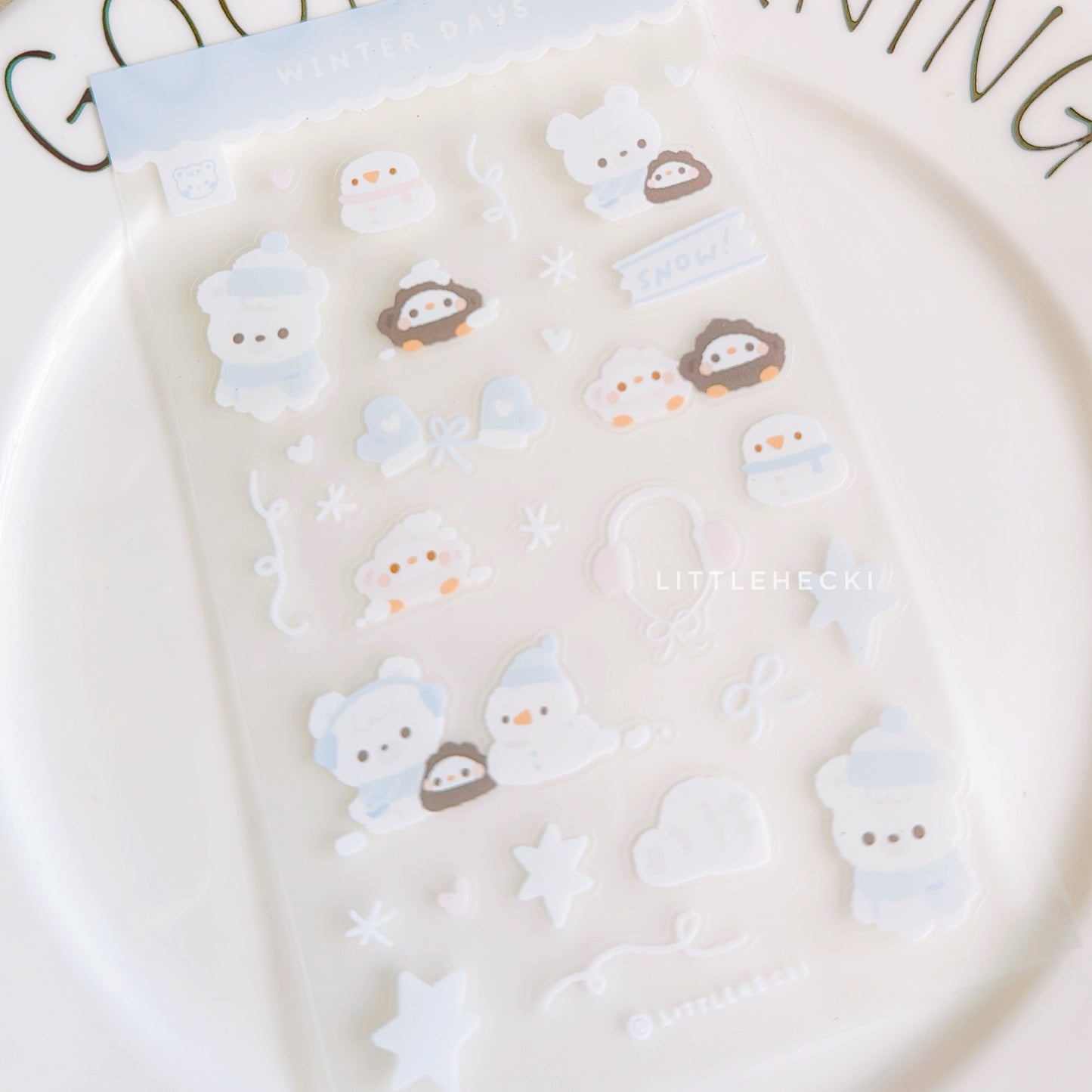 Winter Days Transparent Sticker Sheet