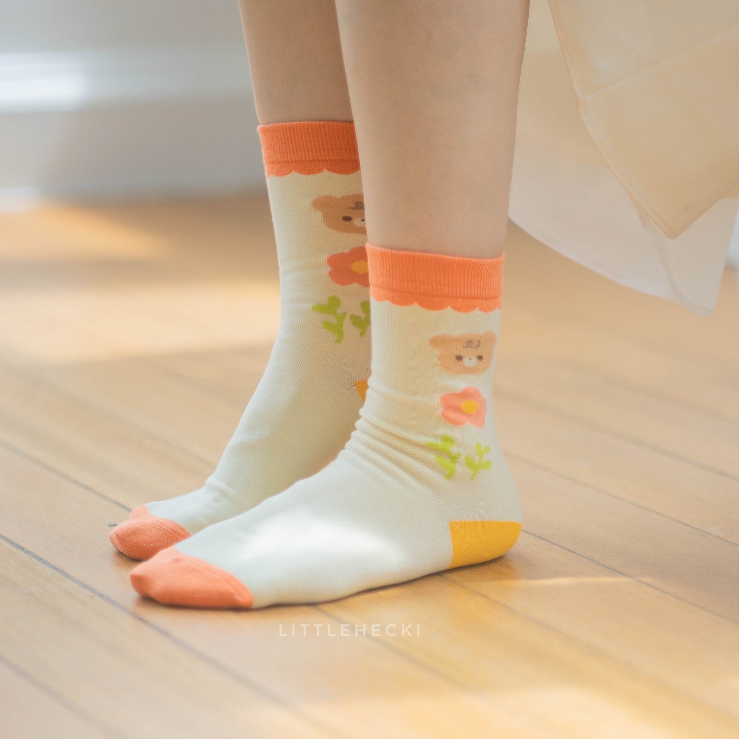 Flower Beary Socks