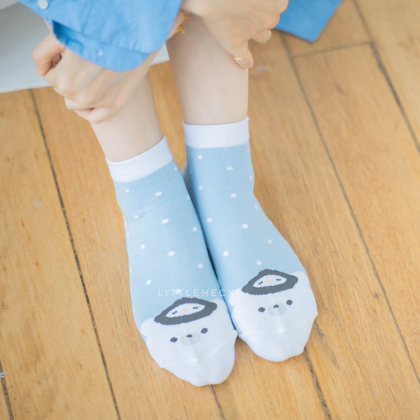 Peeky Snowy Beary & Pan Pan Socks