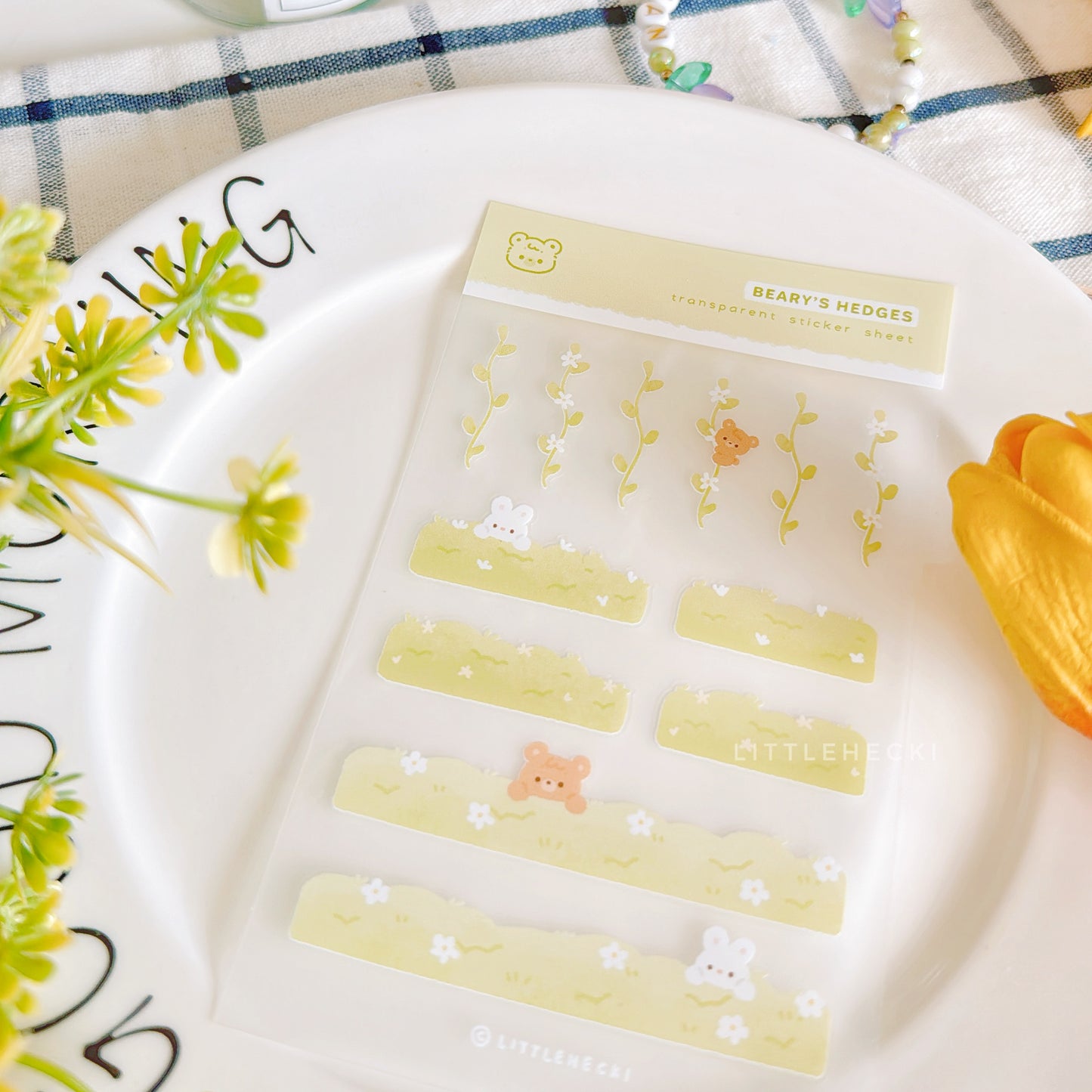 Beary's Hedges Transparent Sticker Sheet
