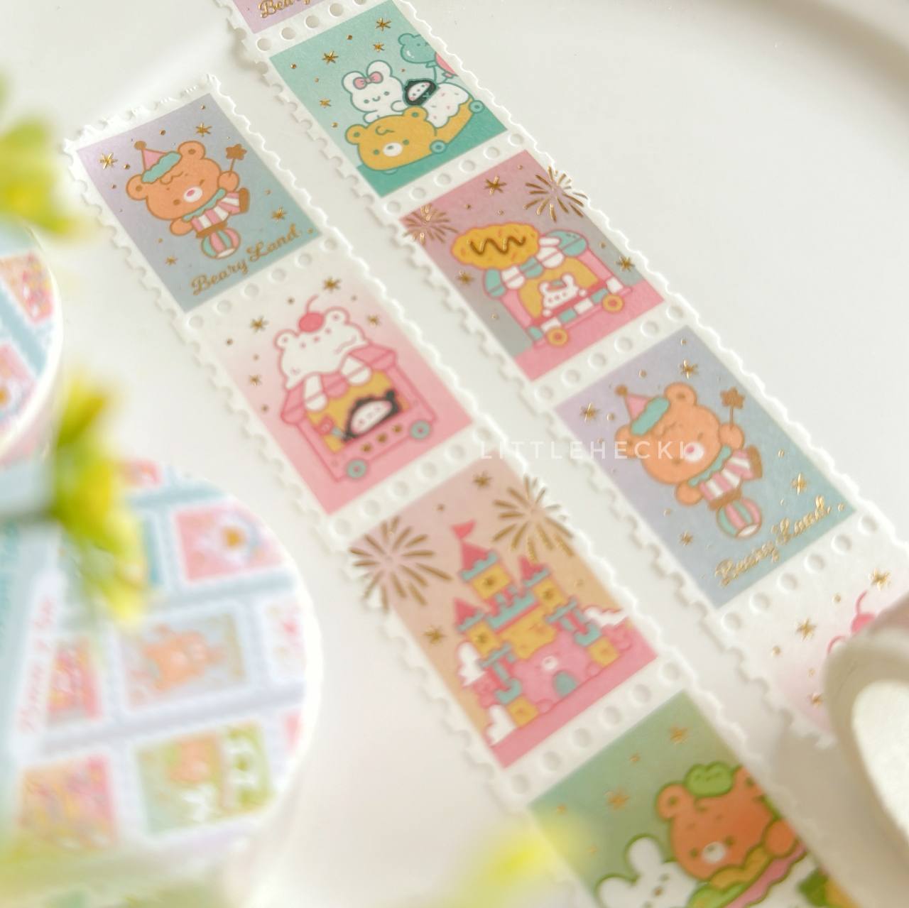 Bearyland Gold Foil Stamp Washi Tape