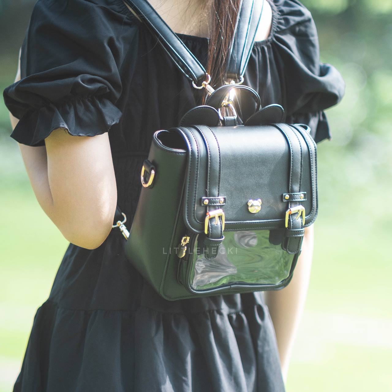 Beary Ears Ita Bag (Black Checkered)