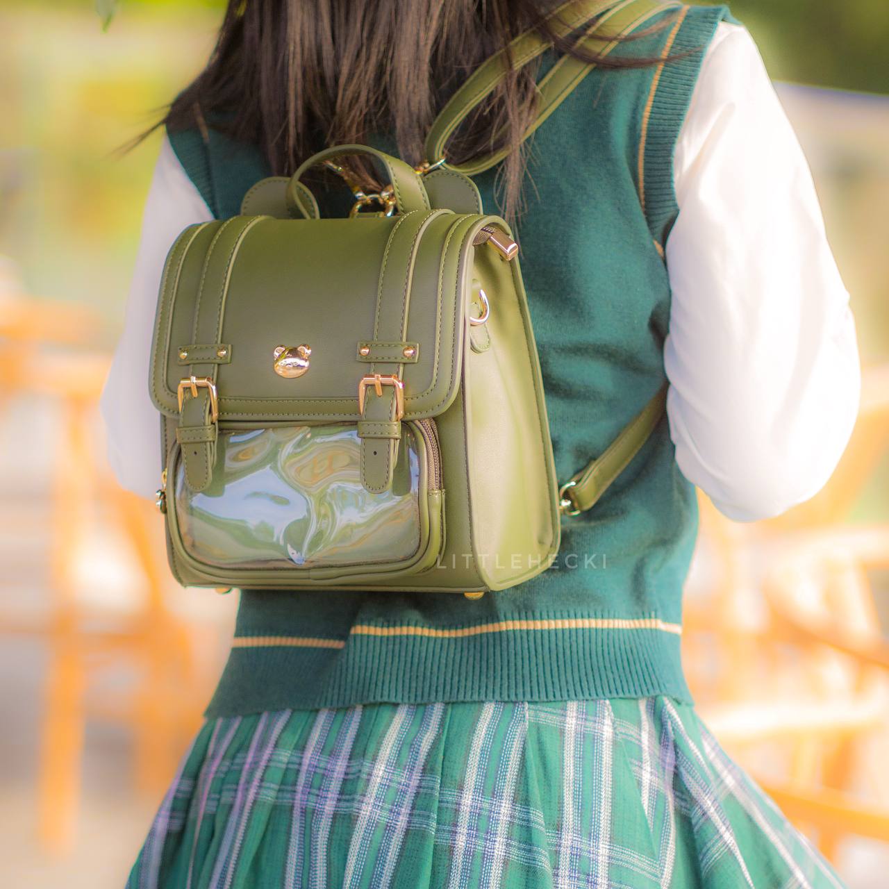 bumblee leather backpack Forest Green Beary Ears Ita Bag (Fall Edition) – Littlehecki