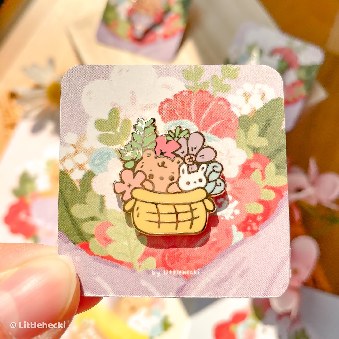Bunny & Beary Basket Enamel Pin
