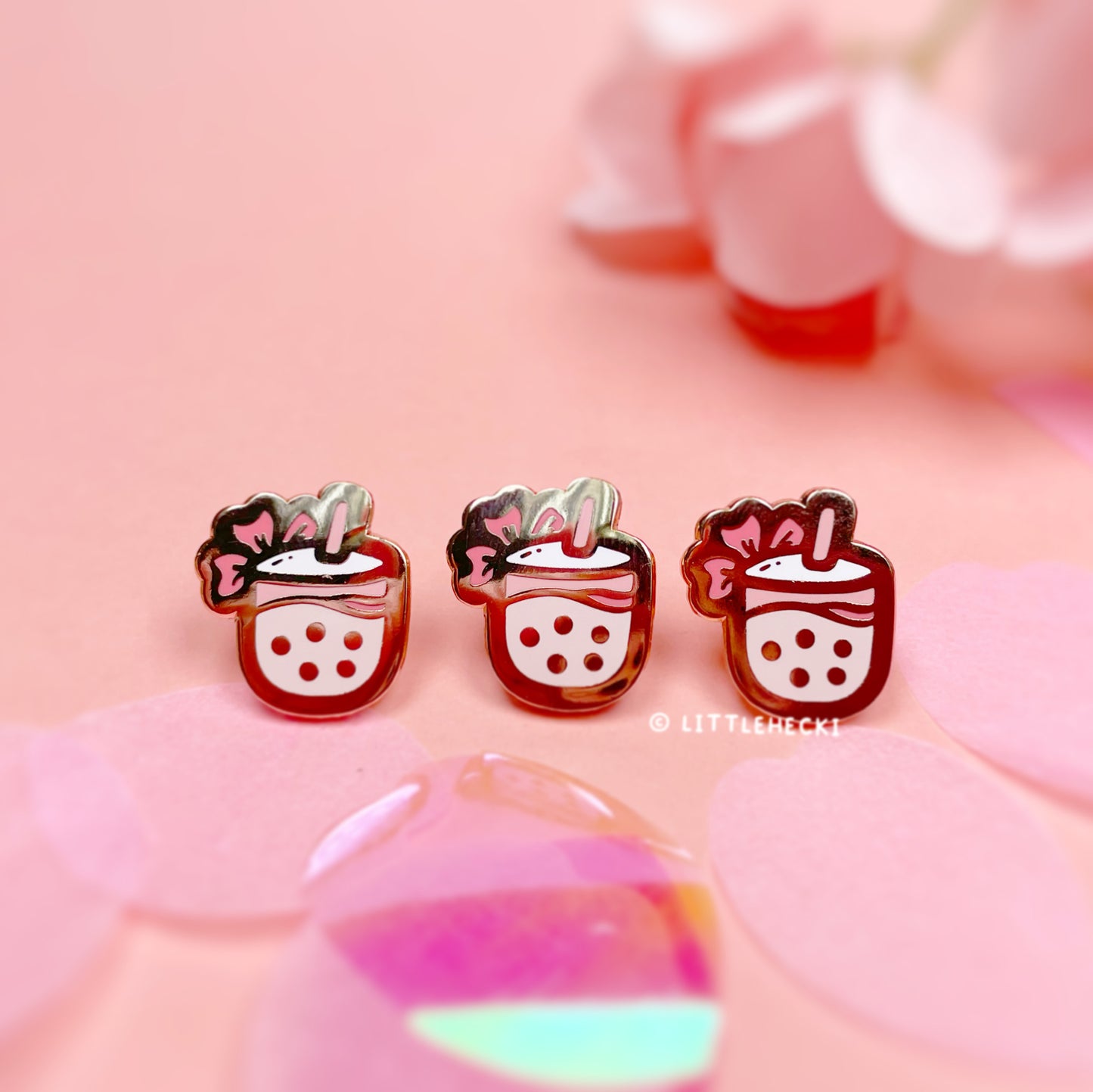 Mini Magical Spring Boba Tea Enamel Pin
