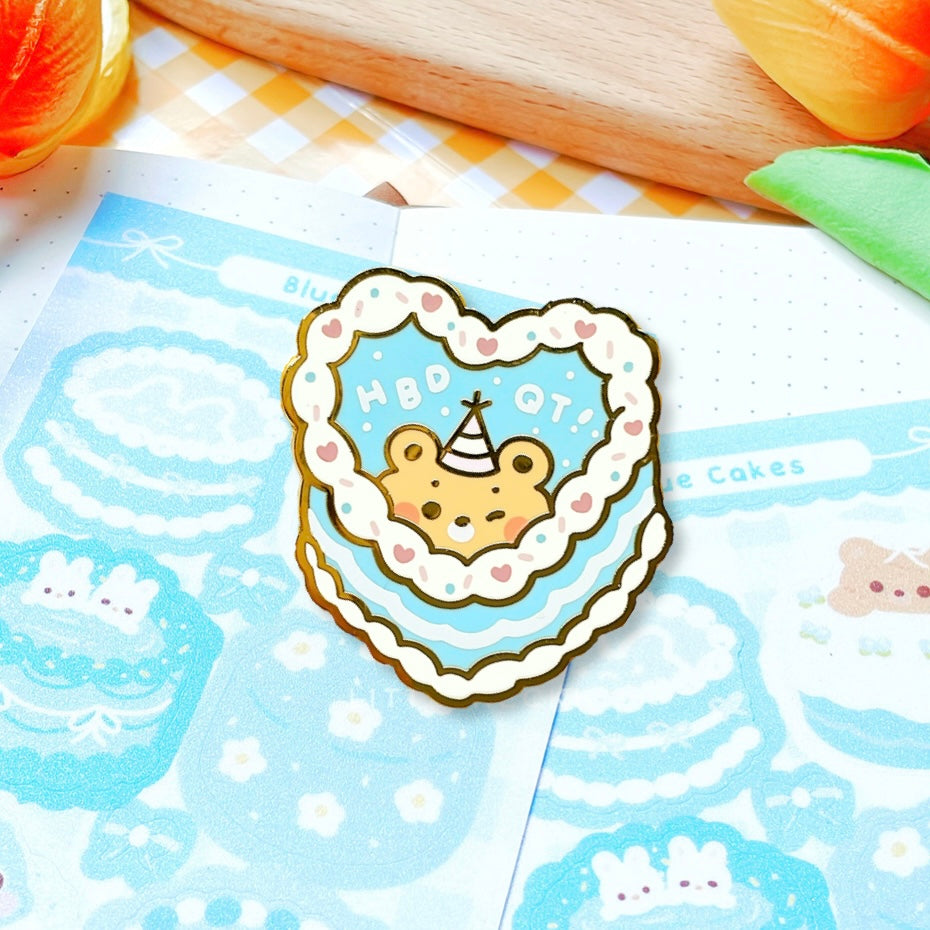 Birthday Beary Enamel Pin