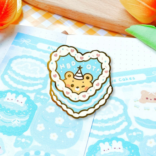 Birthday Beary Enamel Pin