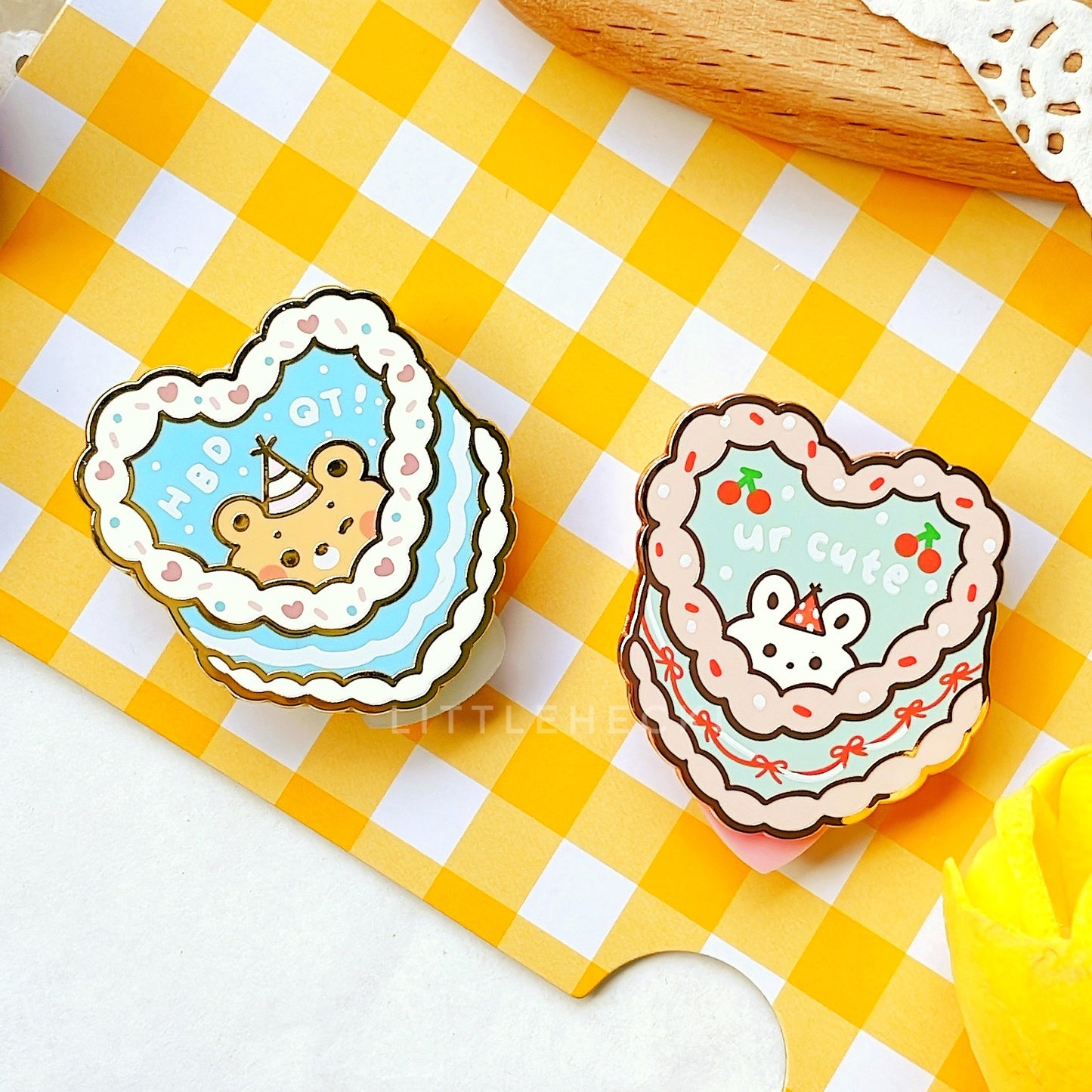 Birthday Beary Enamel Pin