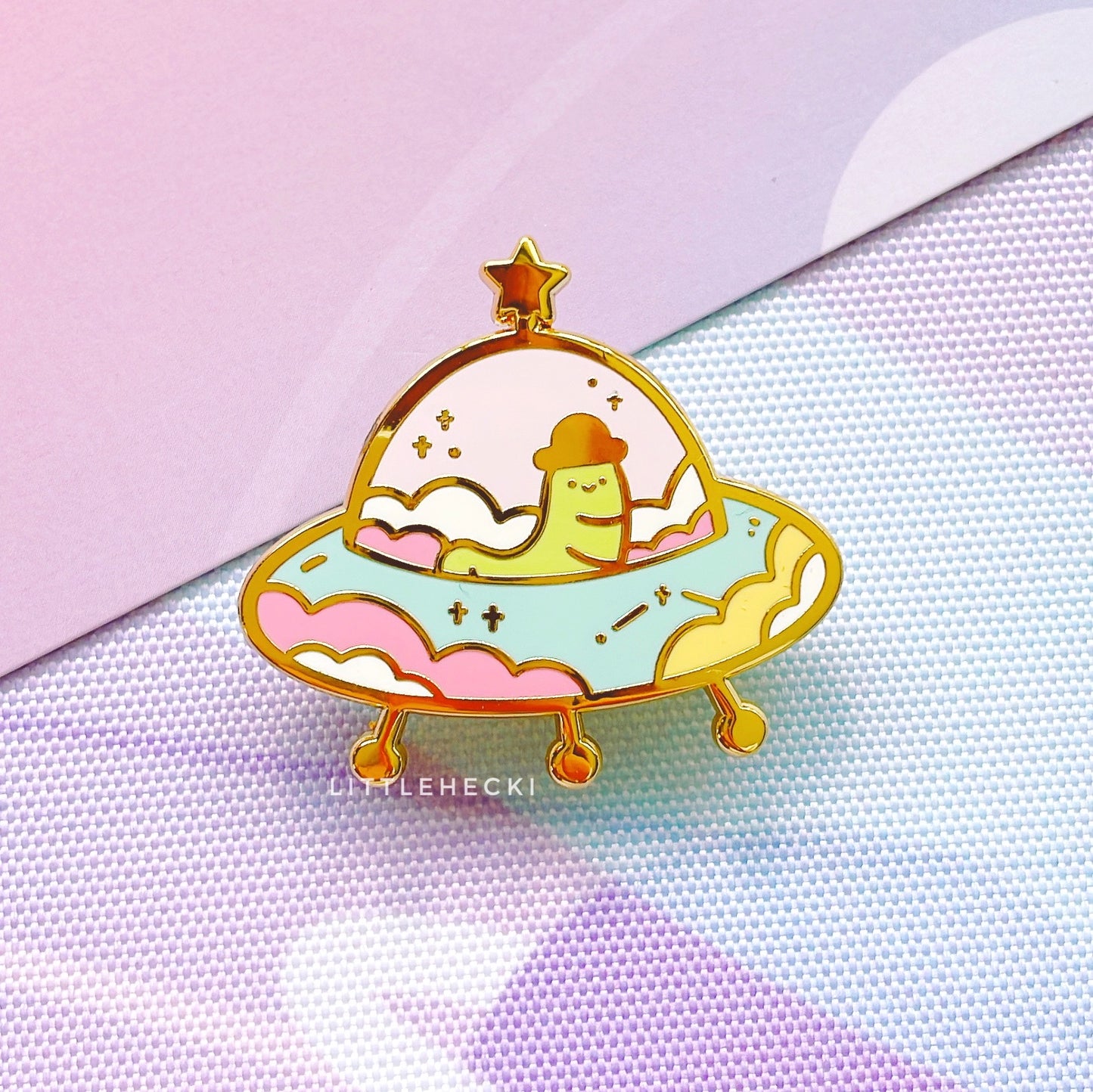 Edgar the Worm Enamel Pin