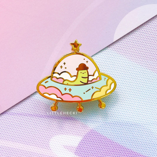 Edgar the Worm Enamel Pin