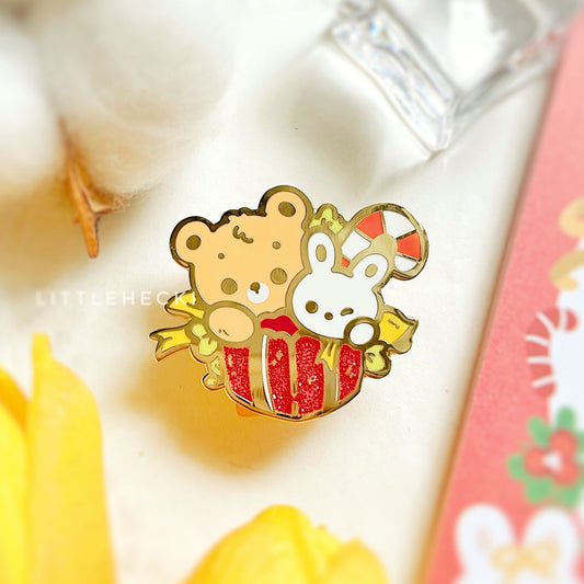 Festive Gift Enamel Pin