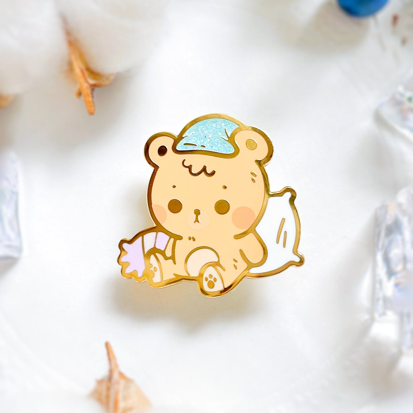Goodnight Beary Enamel Pin