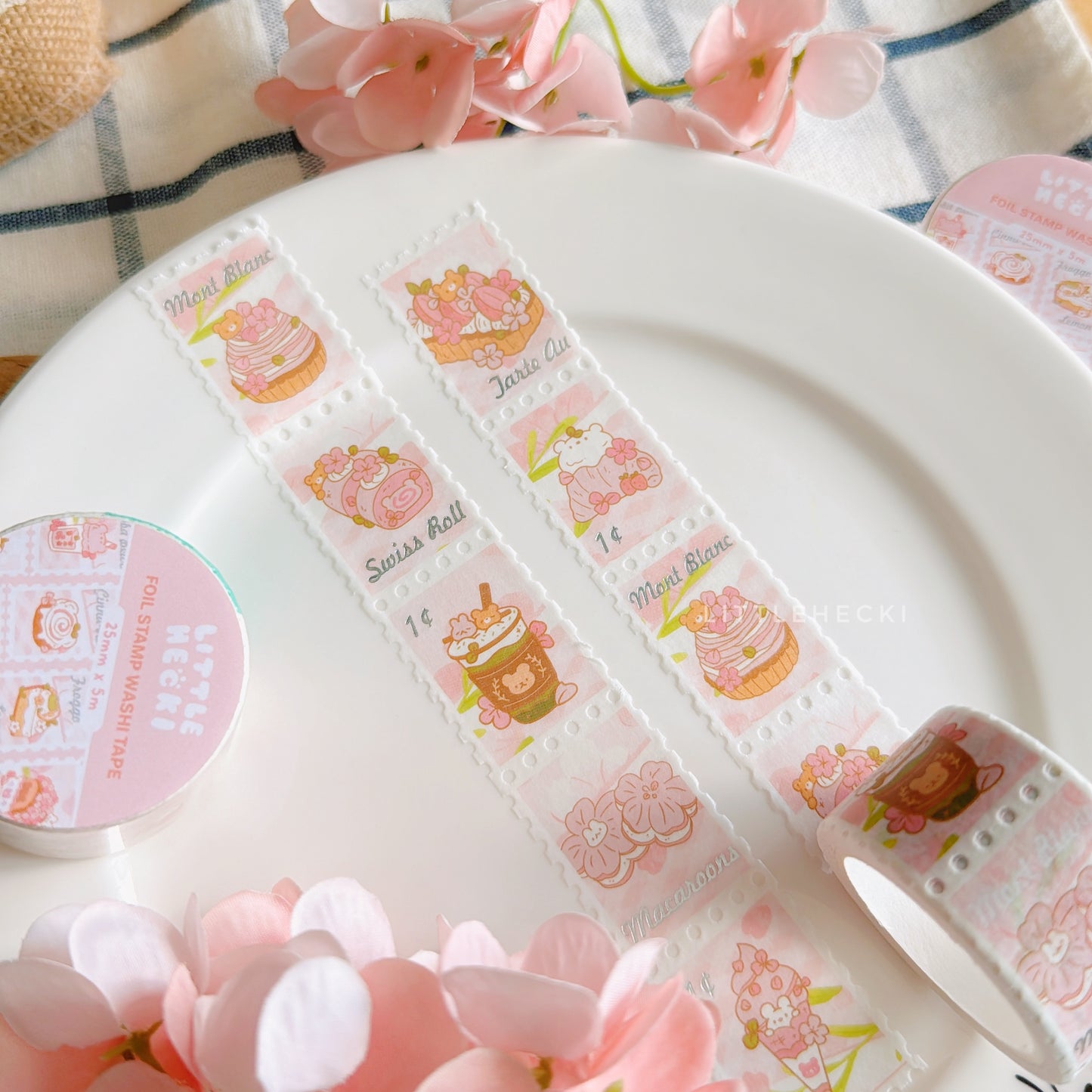 Spring Cafe (A) Stamp Washi Tape