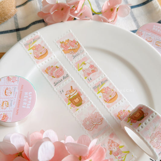 Spring Cafe (A) Stamp Washi Tape