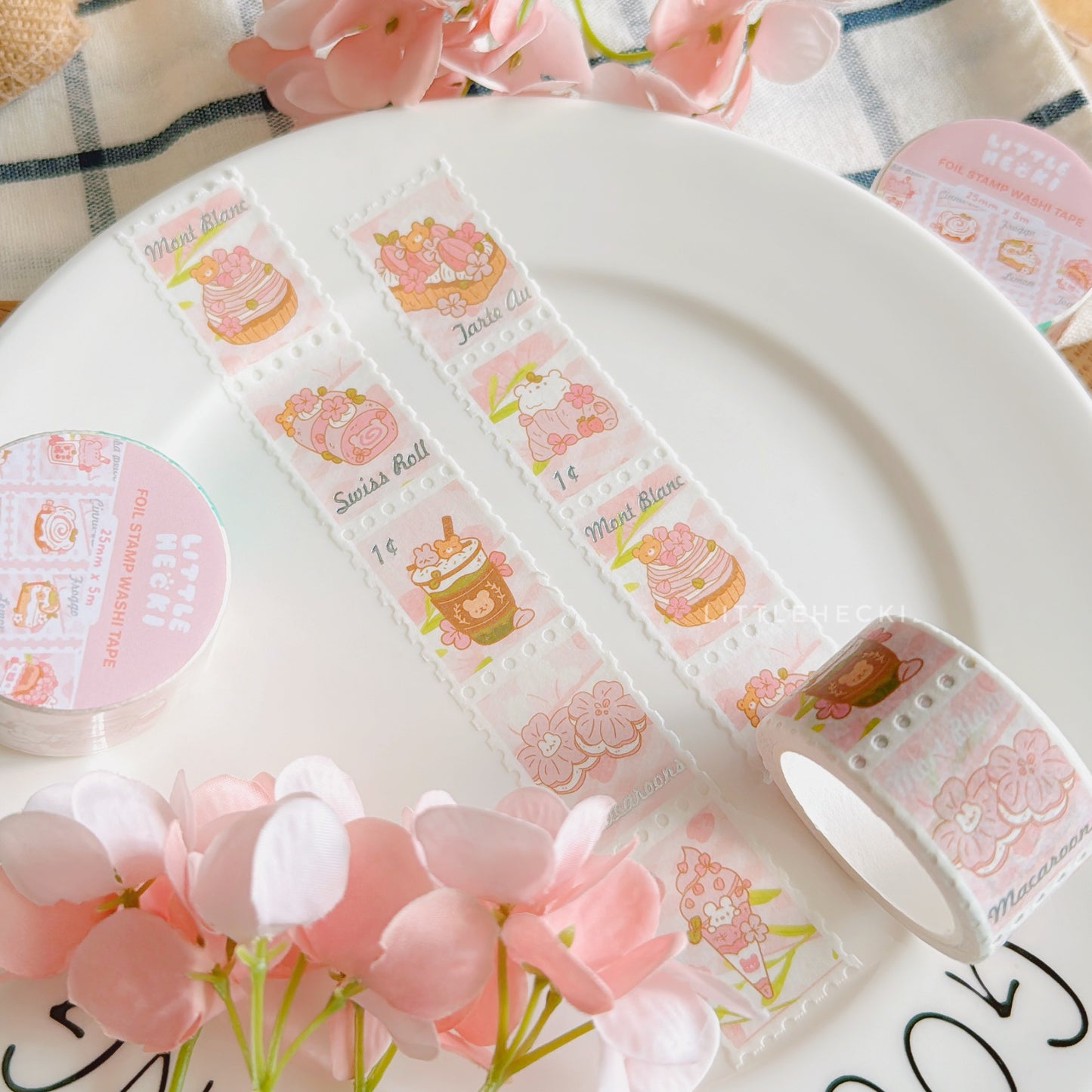 Spring Cafe (A) Stamp Washi Tape