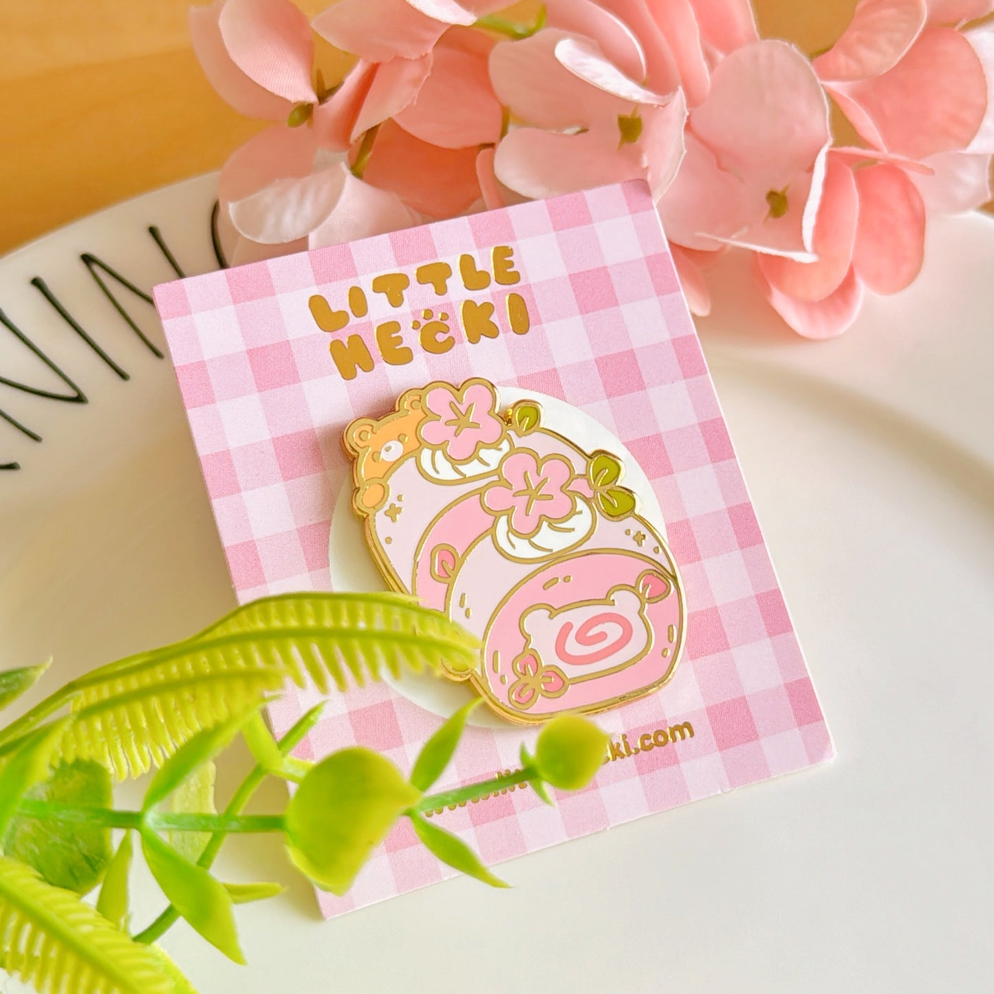 Sakura Cake Roll Enamel Pin