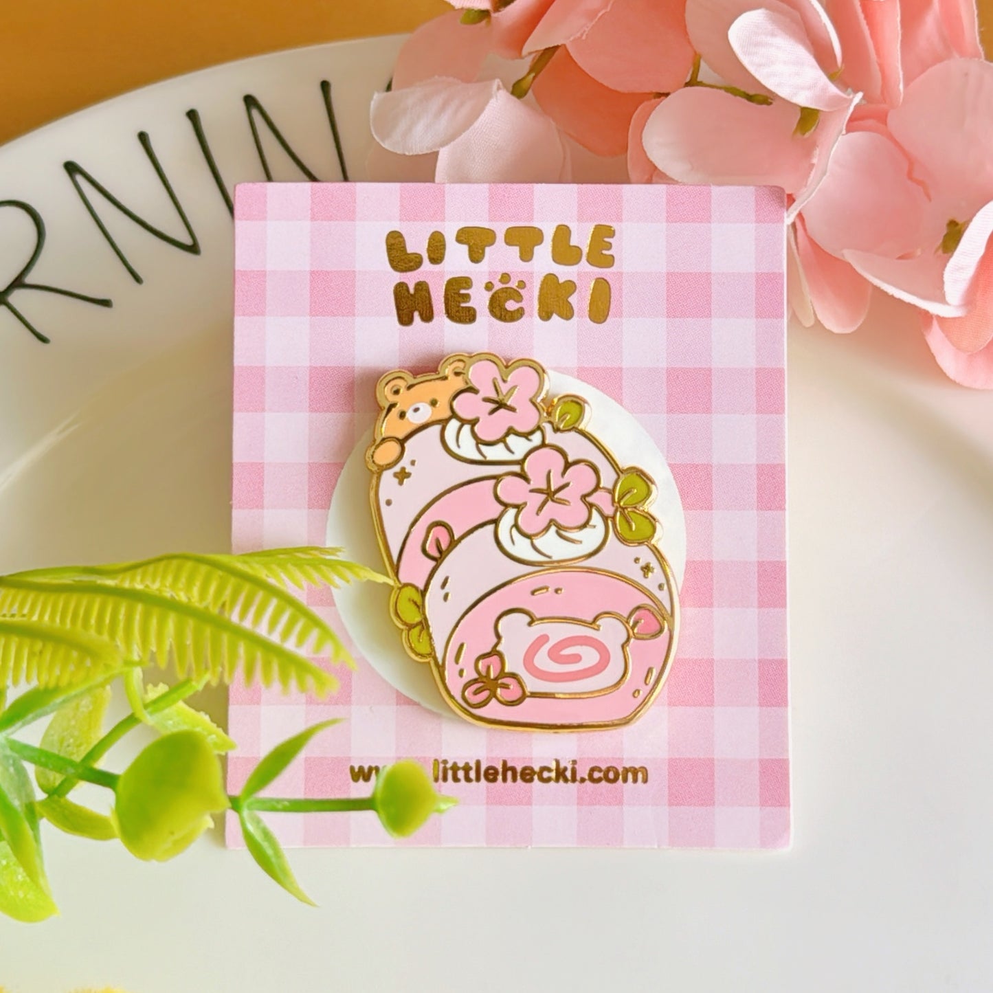 Sakura Cake Roll Enamel Pin