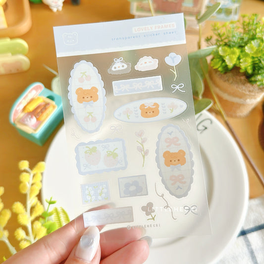 Lovely Frames Transparent Sticker Sheet