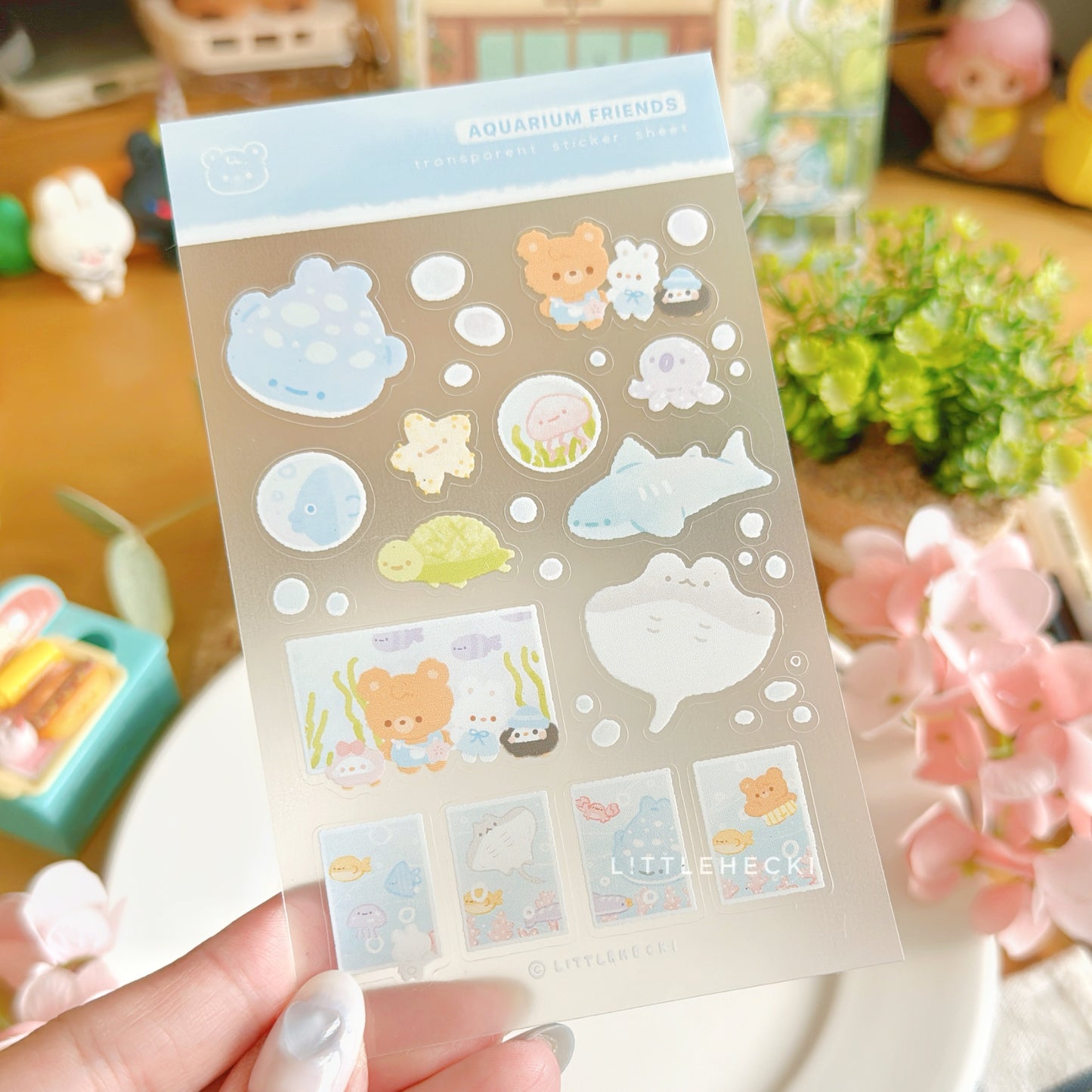 Aquarium Friends Transparent Sticker Sheet