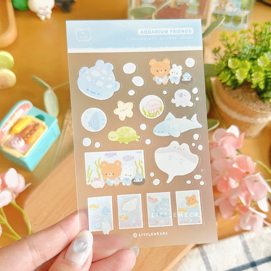 Aquarium Friends Transparent Sticker Sheet