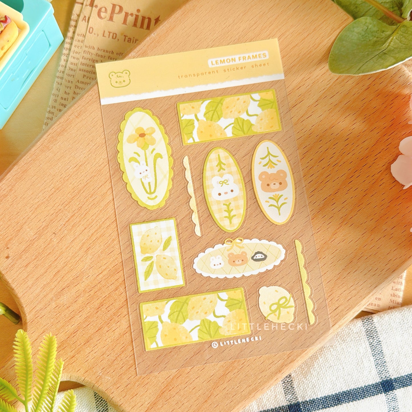 Lemon Frames Transparent Sticker Sheet