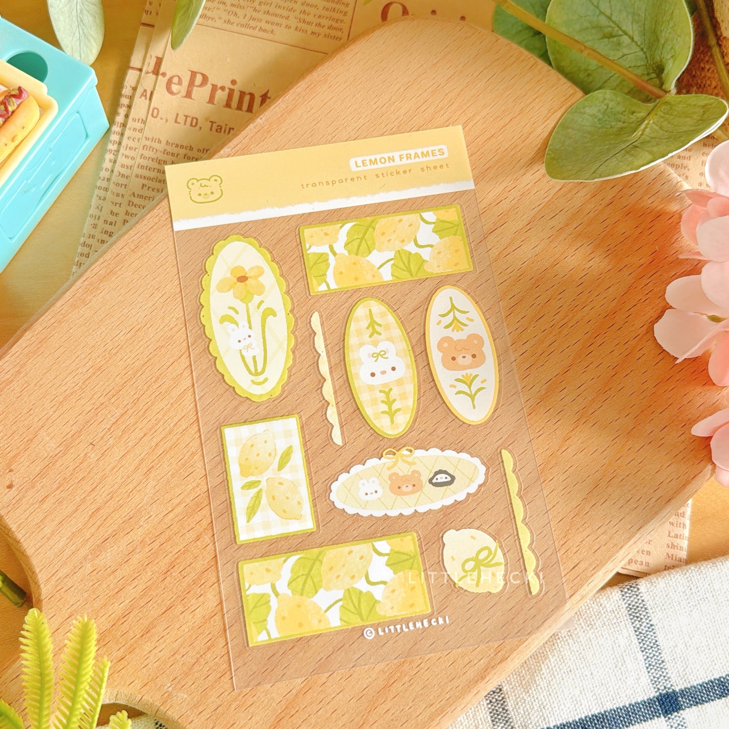 Lemon Frames Transparent Sticker Sheet