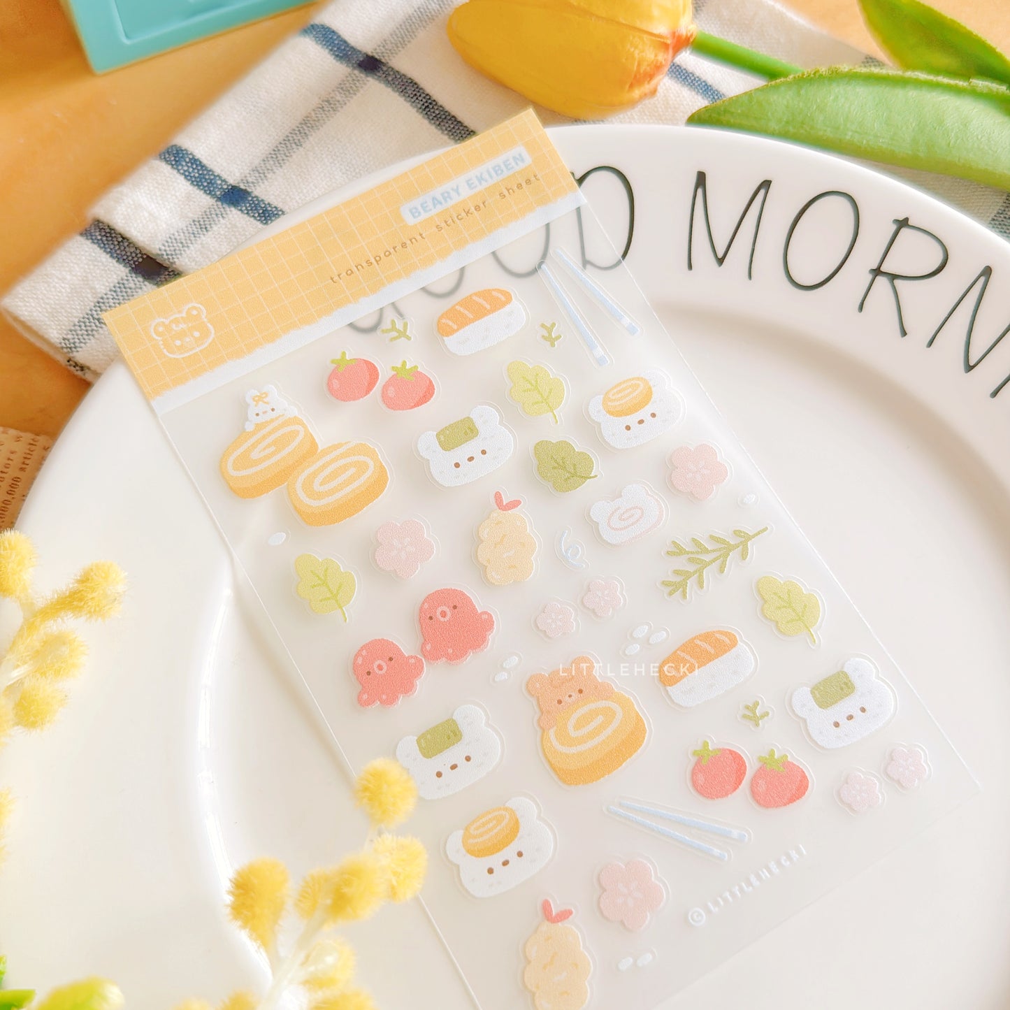 Beary Ekiben Transparent Sticker Sheet