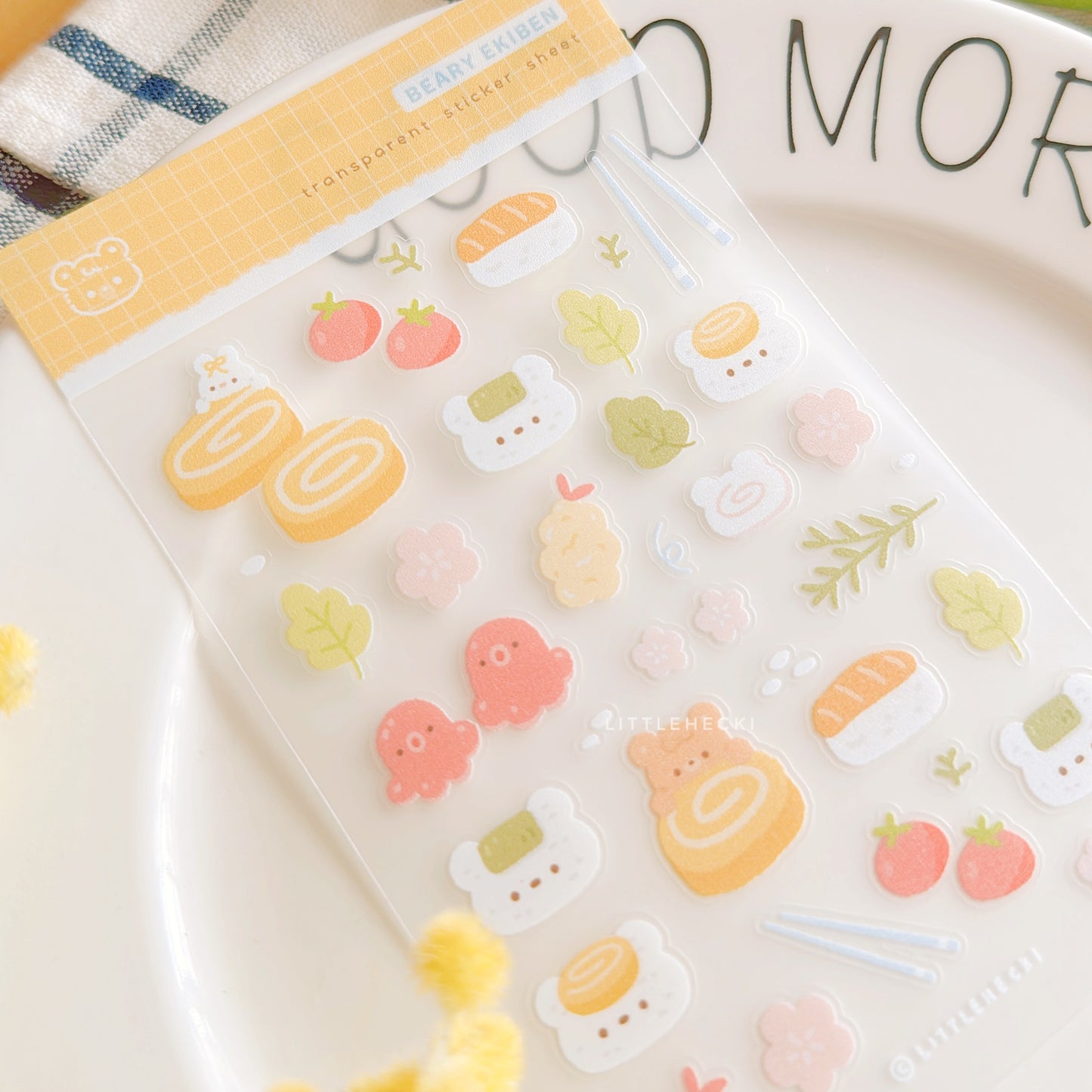 Beary Ekiben Transparent Sticker Sheet