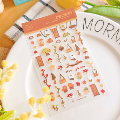 Autumn Daze Transparent Sticker Sheet
